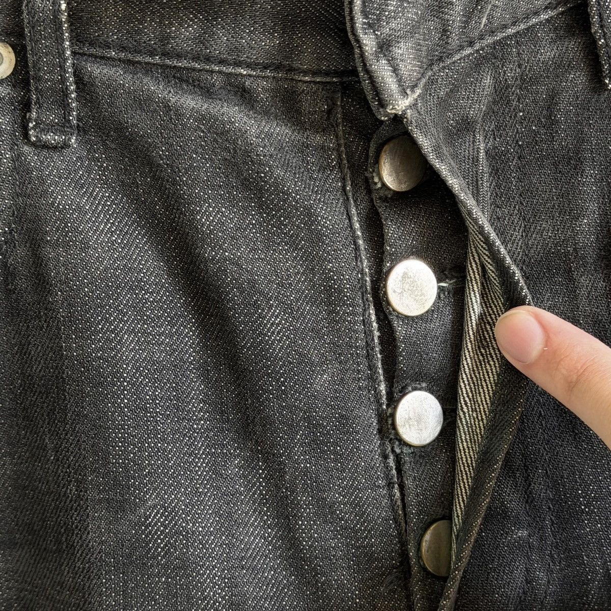 Dior 2000’s Dior Homme MIJ Thrashed Repair Denim By Hedi Slimane Size US 33 - 7 Thumbnail