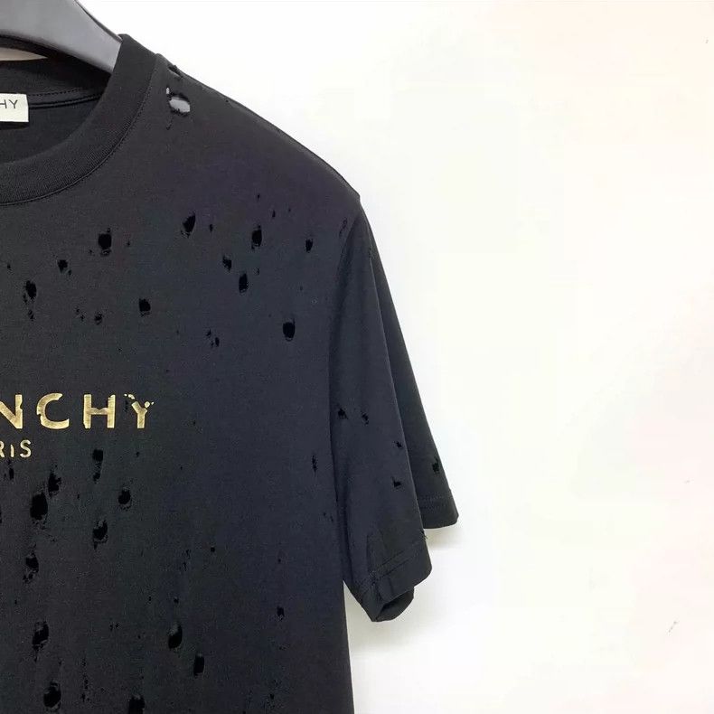 Givenchy Givenchy Golden Ripped Short Sleeve with烫金Logo Design 2506- Size US S / EU 44-46 / 1 - 6 Thumbnail