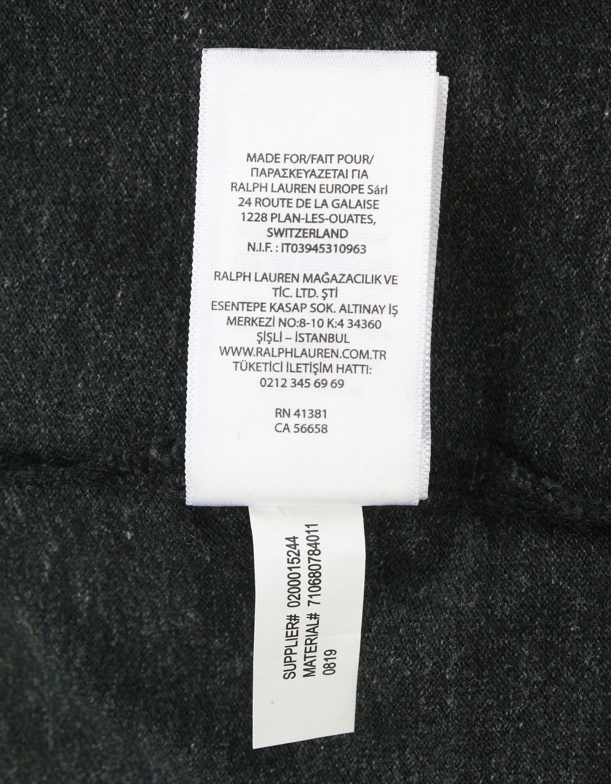 Ralph Lauren CUSTOM SLIM FIT S Black Melange Cotton Logo 87894 Size US S / EU 44-46 / 1 - 12 Thumbnail