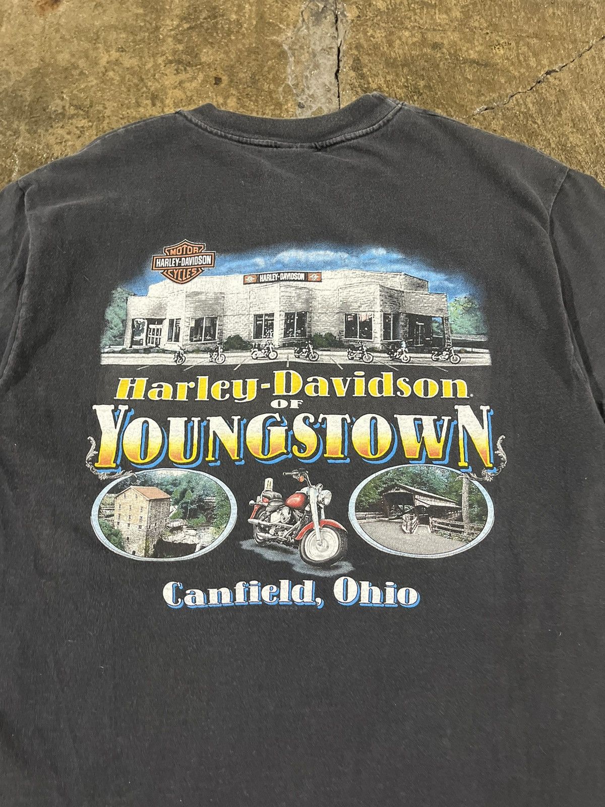 Harley Davidson × Vintage Crazy Vintage 90s Harley Davidson Faded Biker Logo Tee Shirt Size US L / EU 52-54 / 3 - 6 Thumbnail