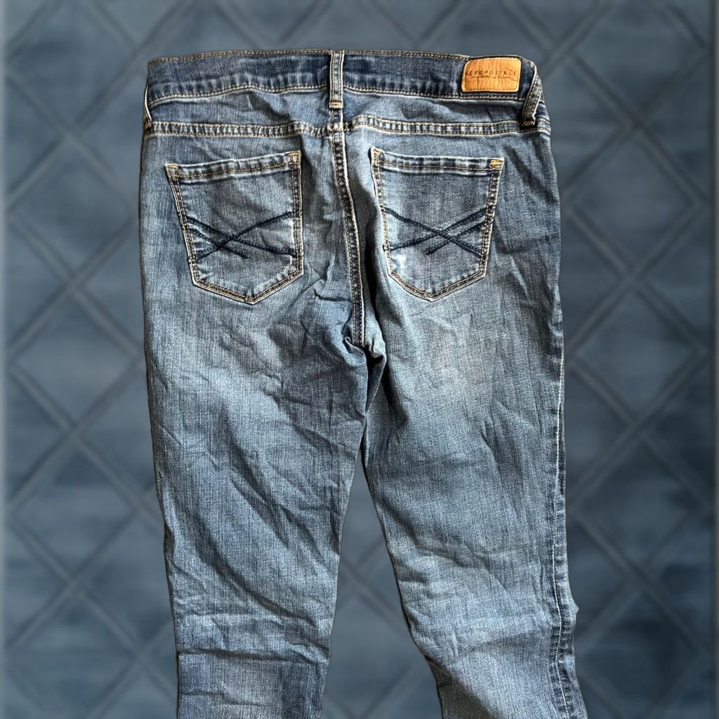 Vintage Aeropostale Jeans Womens 2 Reg Blue Distressed Skinny Low Rise Denim Size 26" / US 2 / IT 38 - 1 Thumbnail