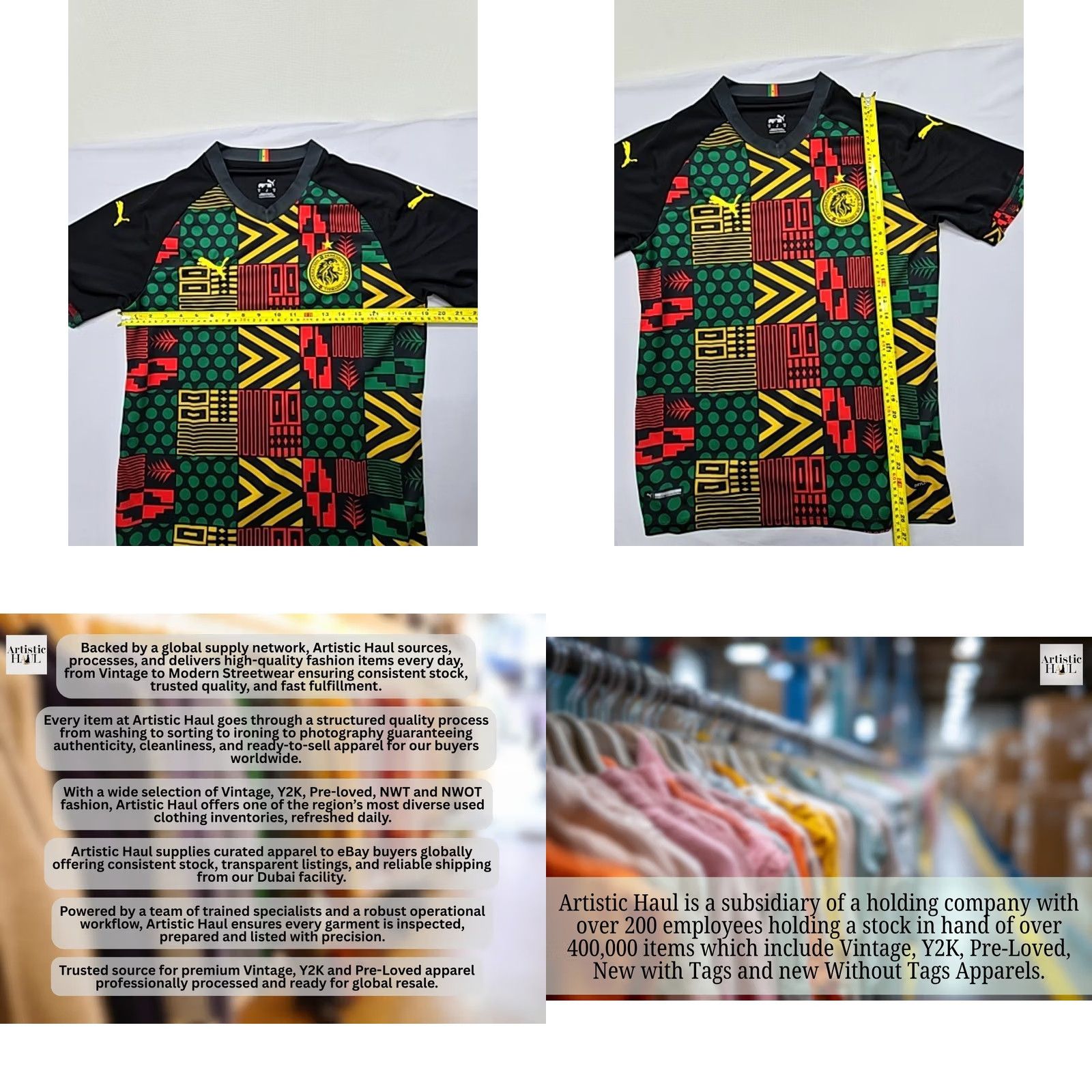Puma Puma Men's Multi-Color Adinkra Soccer Jersey M V-Neck dryCELL Size US M / EU 48-50 / 2 - 8 Thumbnail