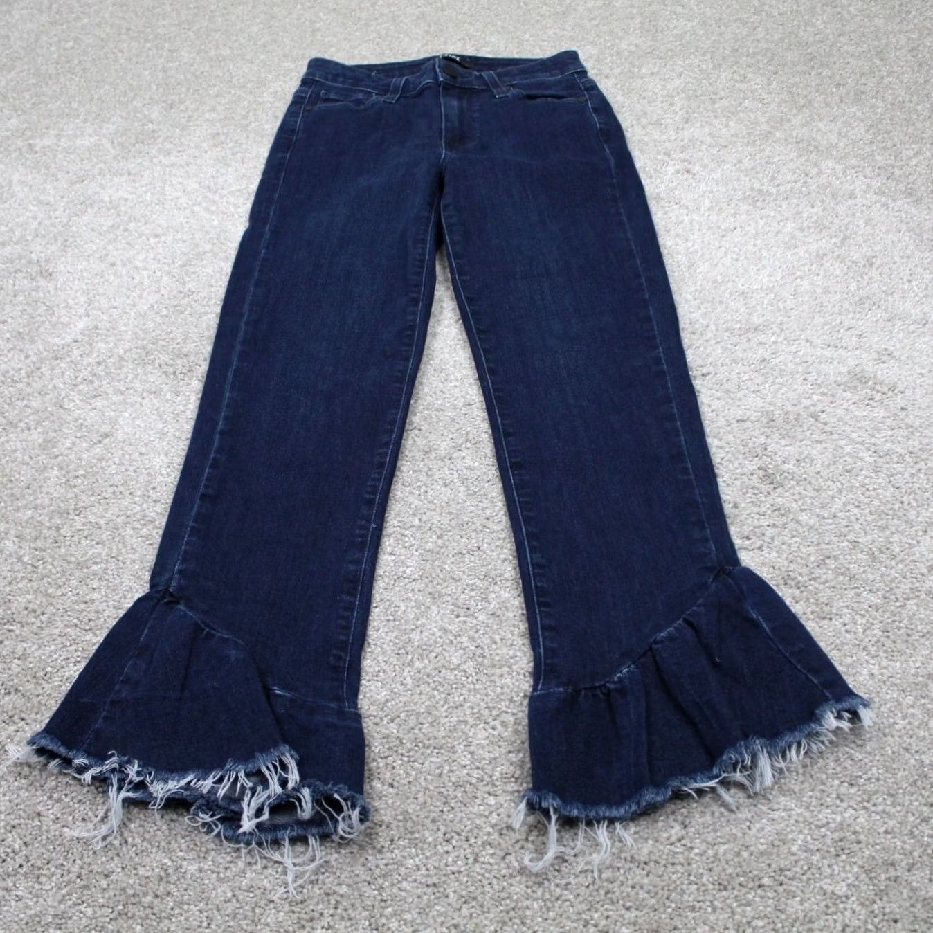 Paige Paige Merritt Flora Jeans Womens 24 Blue City USA 27 Inseam Stretch Denim Straight 5-Pocket 95% Cotton 4% Spandex 1% Elastane Size 42" / US 20 - 2 Thumbnail