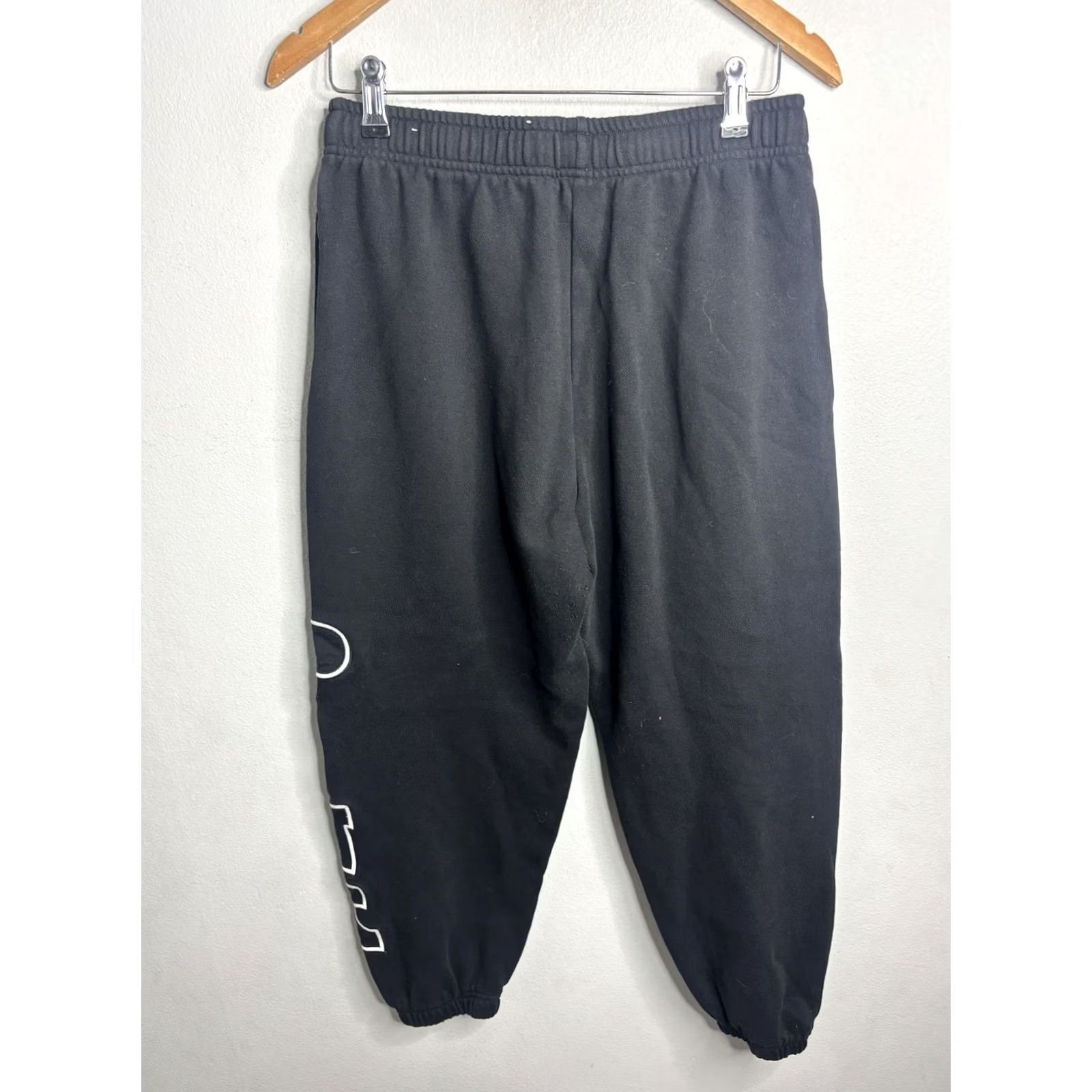 Vintage PINK Victoria's Secret Sweatpants Womens M Black Fleece Jogger Pockets Size 32" / US 10 / IT 46 - 5 Thumbnail