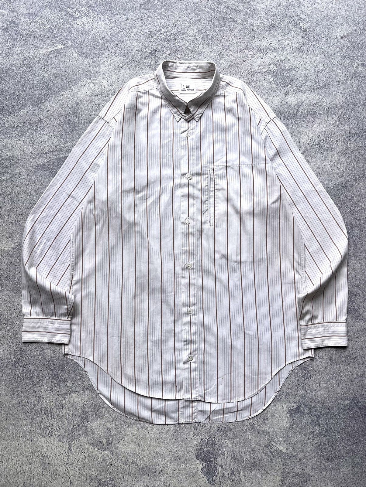 Issey Miyake Issey Miyake Button Up Shirt Striped Pocket Size US L / EU 52-54 / 3 - 1 Thumbnail