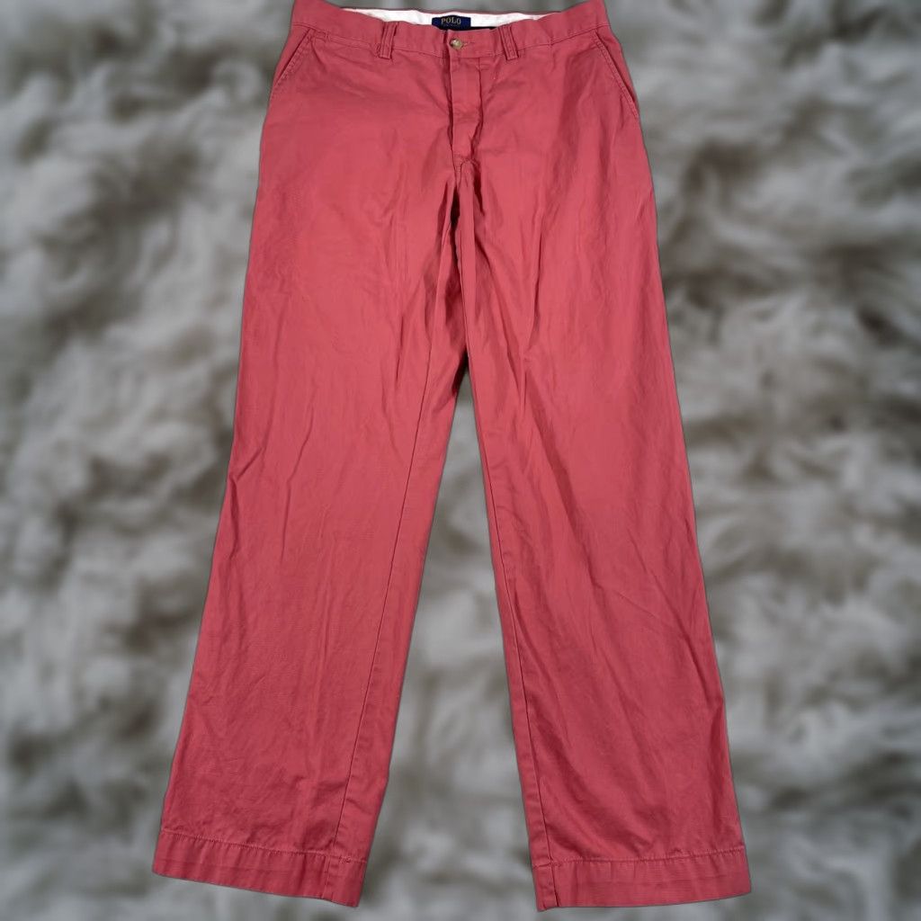 Polo Ralph Lauren Polo Ralph Lauren Pants 32x32 Pink Salmon Chino Straight Leg Preppy Casual Mens Size US XS / EU 42 / 0 - 1 Thumbnail