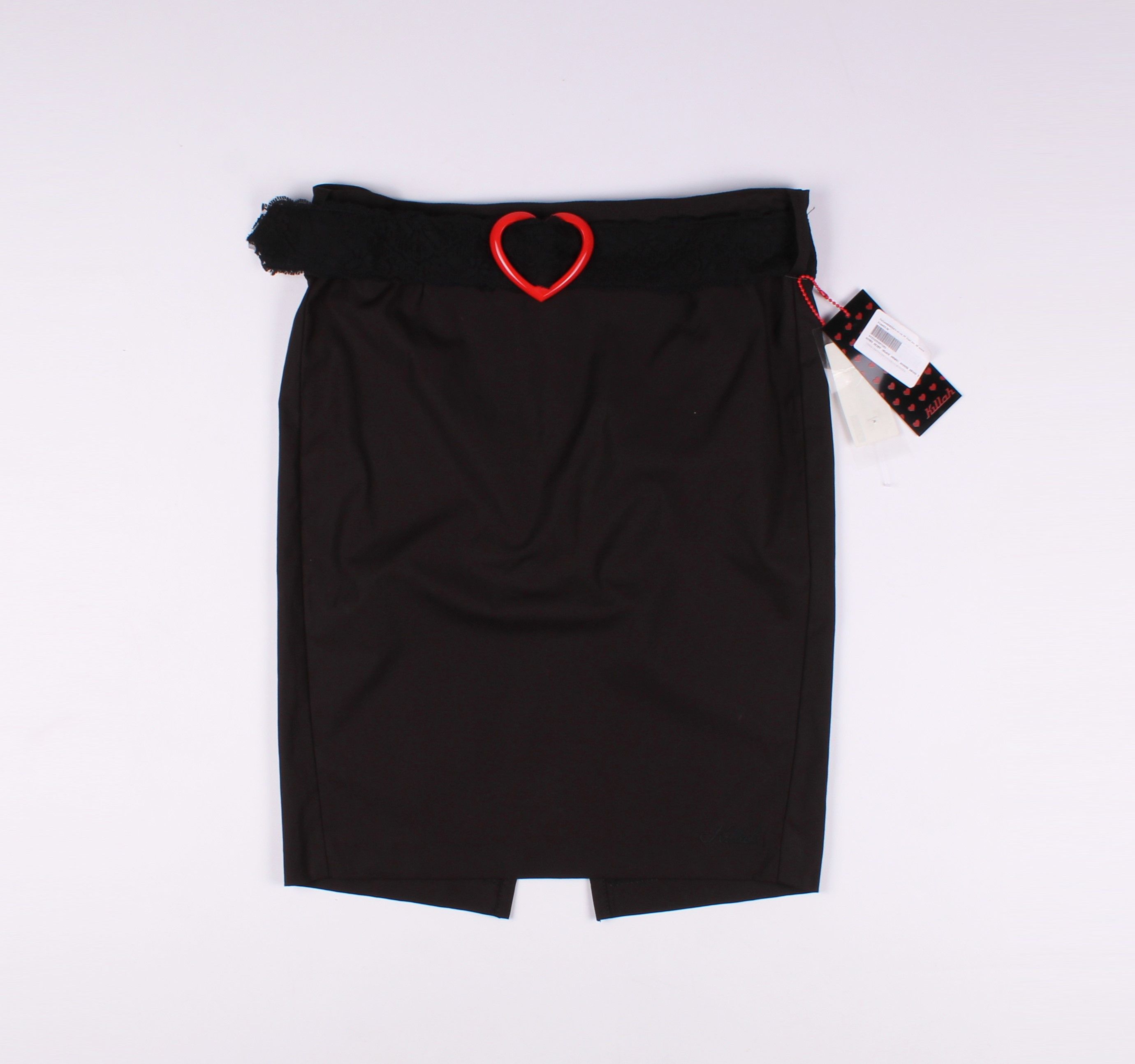 Miss Sixty × Vintage Killah by Miss Sixty Y2K Grunge Goth Black Swan Belted Skirt Size 28" / US 6 / IT 42 - 1 Thumbnail