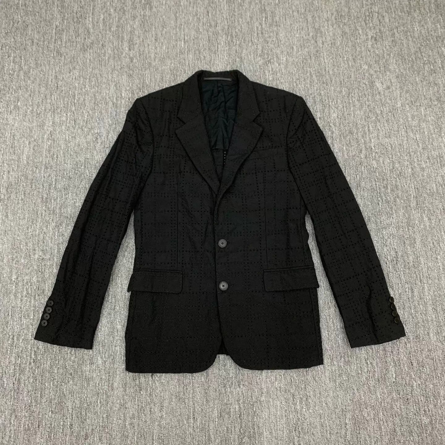 Givenchy Givenchy Black Cutout Runway Wool Blazer 48 95 New Size 48S - 1 Thumbnail