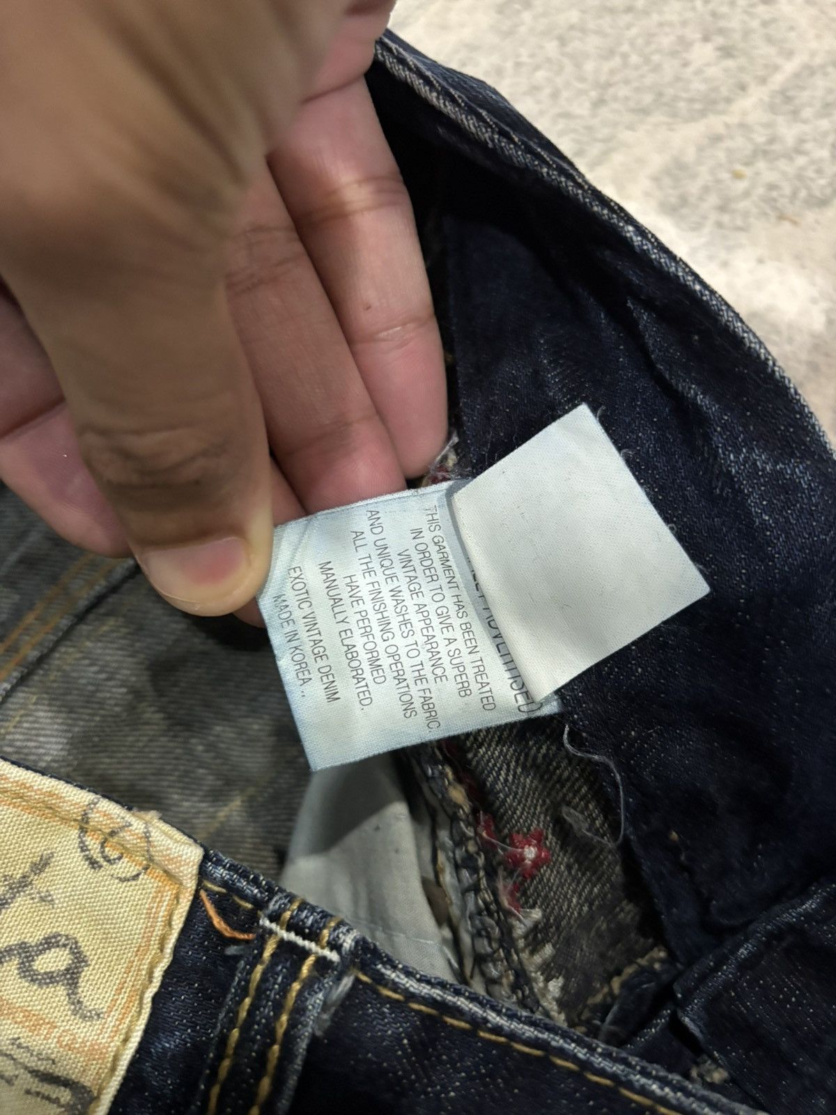If Six Was Nine × Le Grande Bleu (L.G.B.) × Tornado Mart Lolita Exotic Vintage Denim Flared Jeans By Concert Club Size 30" / US 8 / IT 44 - 13 Thumbnail