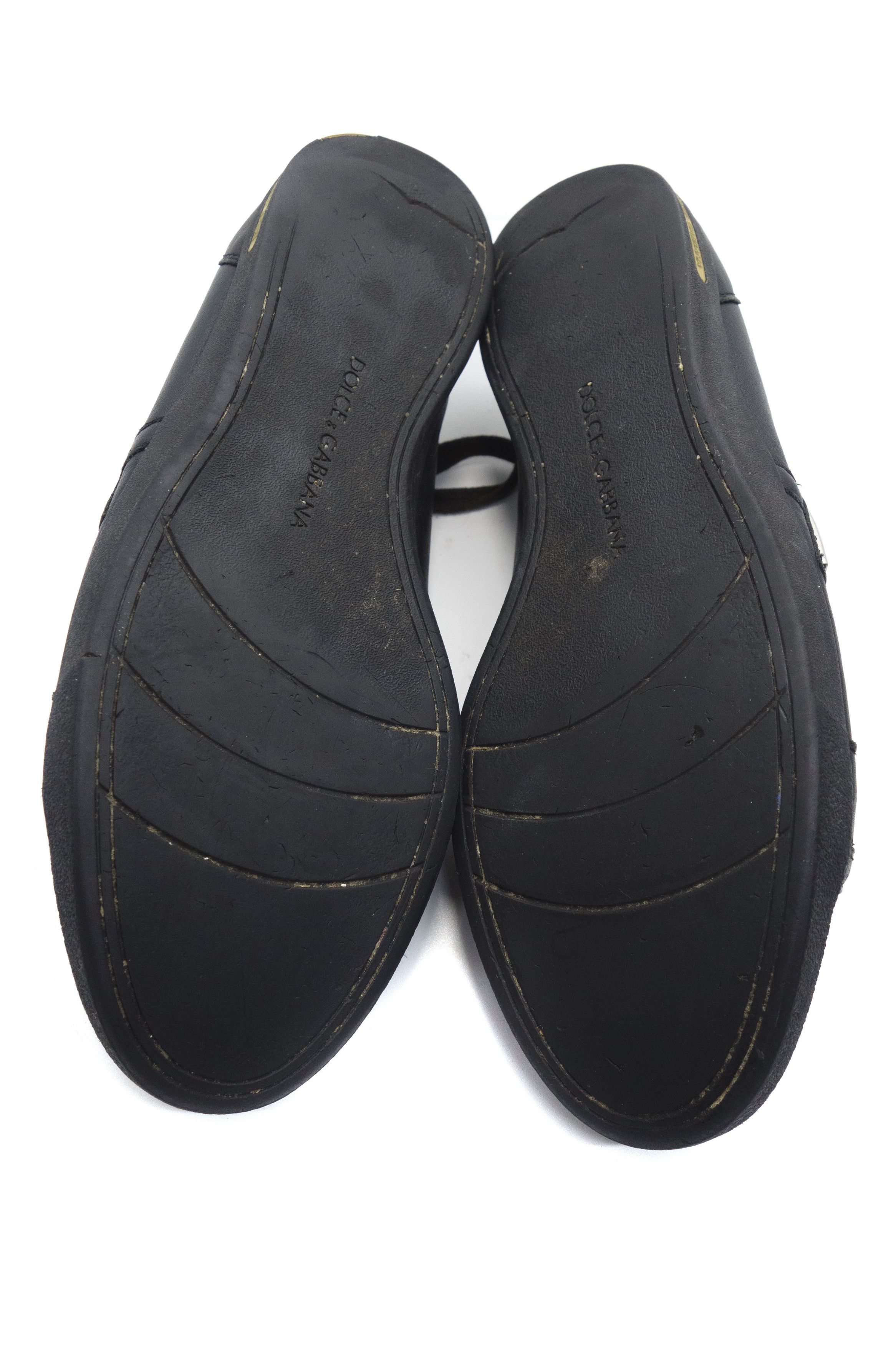 Dolce & Gabbana 00S Metal Logo Leather Low Sneakers Vintage Size US 7.5 / EU 40-41 - 7 Thumbnail