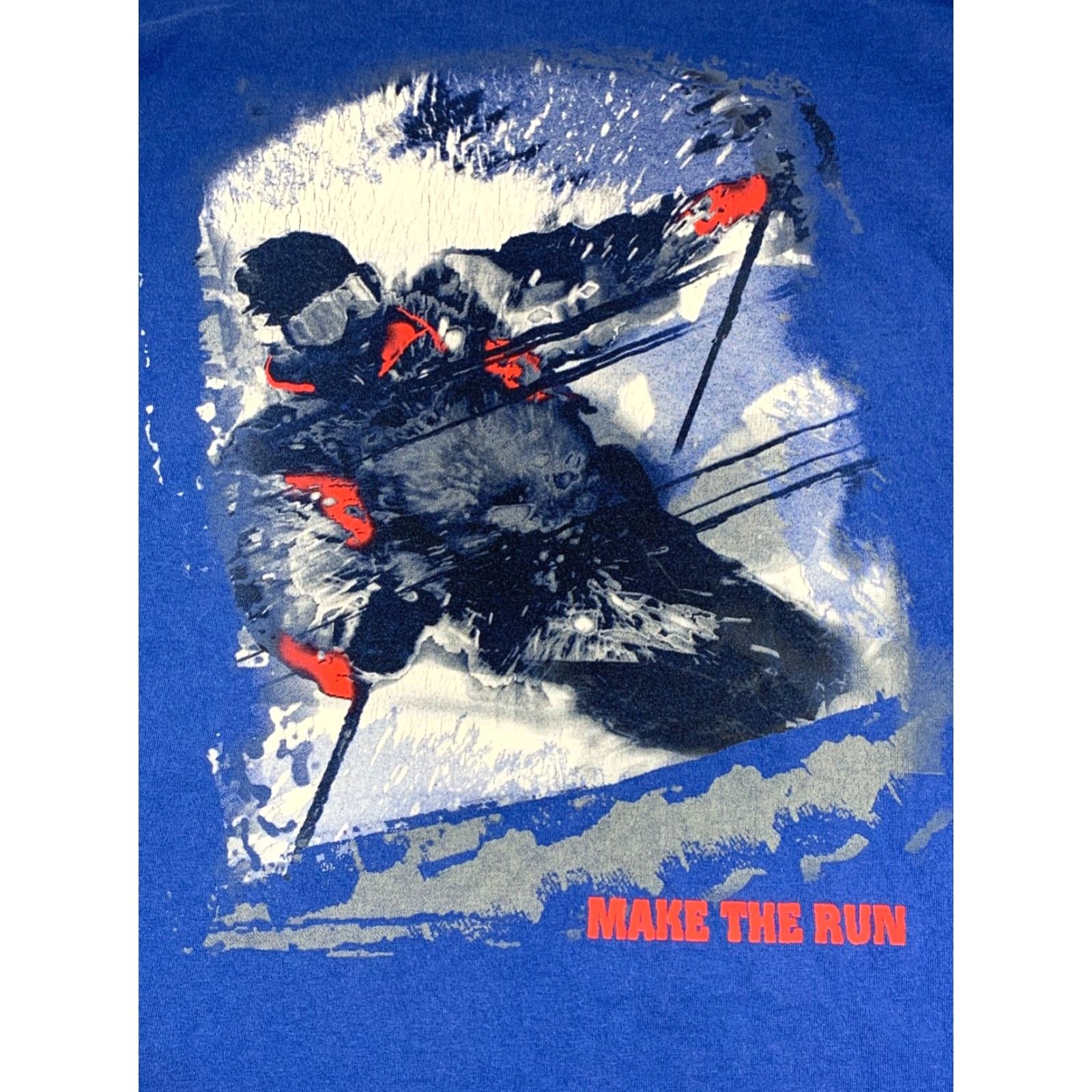 Marlboro VINTAGE Marlboro Shirt Men's L Blue Short Sleeve Pocket 90s Ski Graphic Print T-Shirt Size US L / EU 52-54 / 3 - 2 Thumbnail