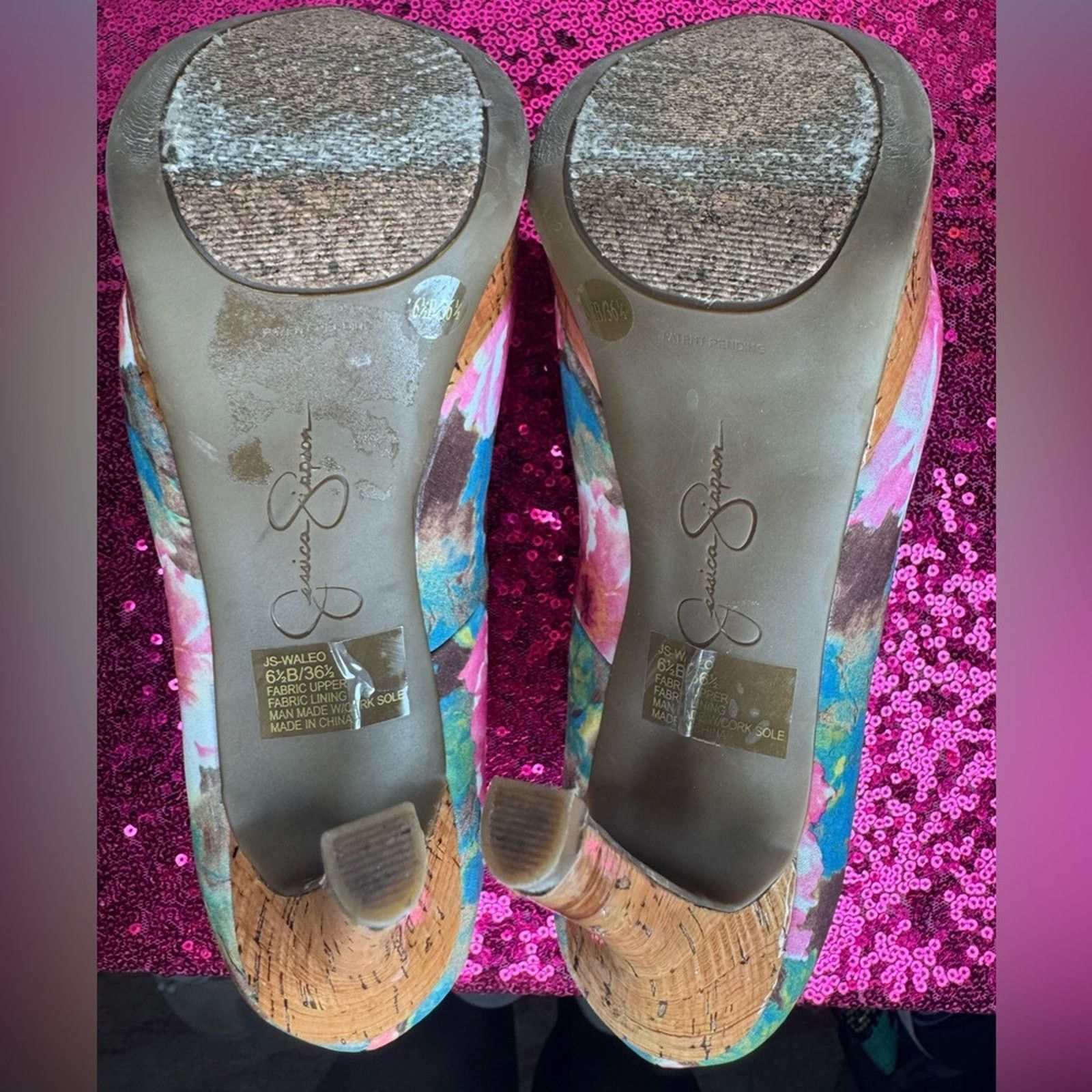 Jessica Simpson JESSICA SIMPSON Bright Floral Platform Heels (Size 6.5) Size US 6.5 / IT 36.5 - 10 Thumbnail