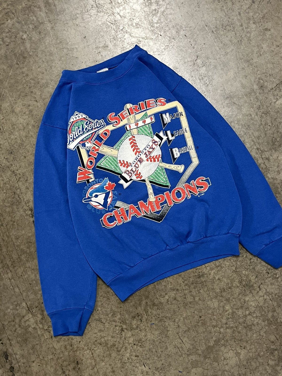 Vintage Vintage Toronto blue jays MLB baseball 90s crewneck hype Size US M / EU 48-50 / 2 - 1 Thumbnail