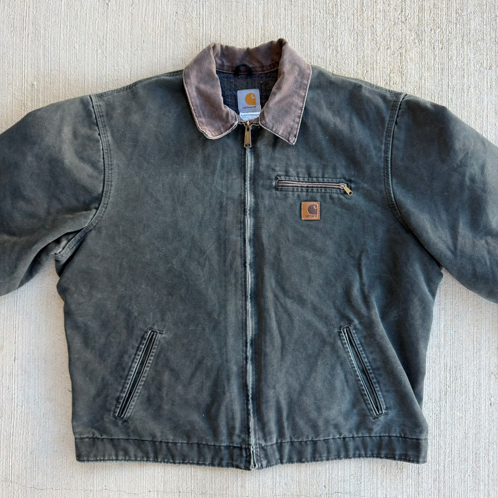Carhartt × Vintage Carhartt J97 MOS green detroit work wear jacket Size US XL / EU 56 / 4 - 2 Thumbnail
