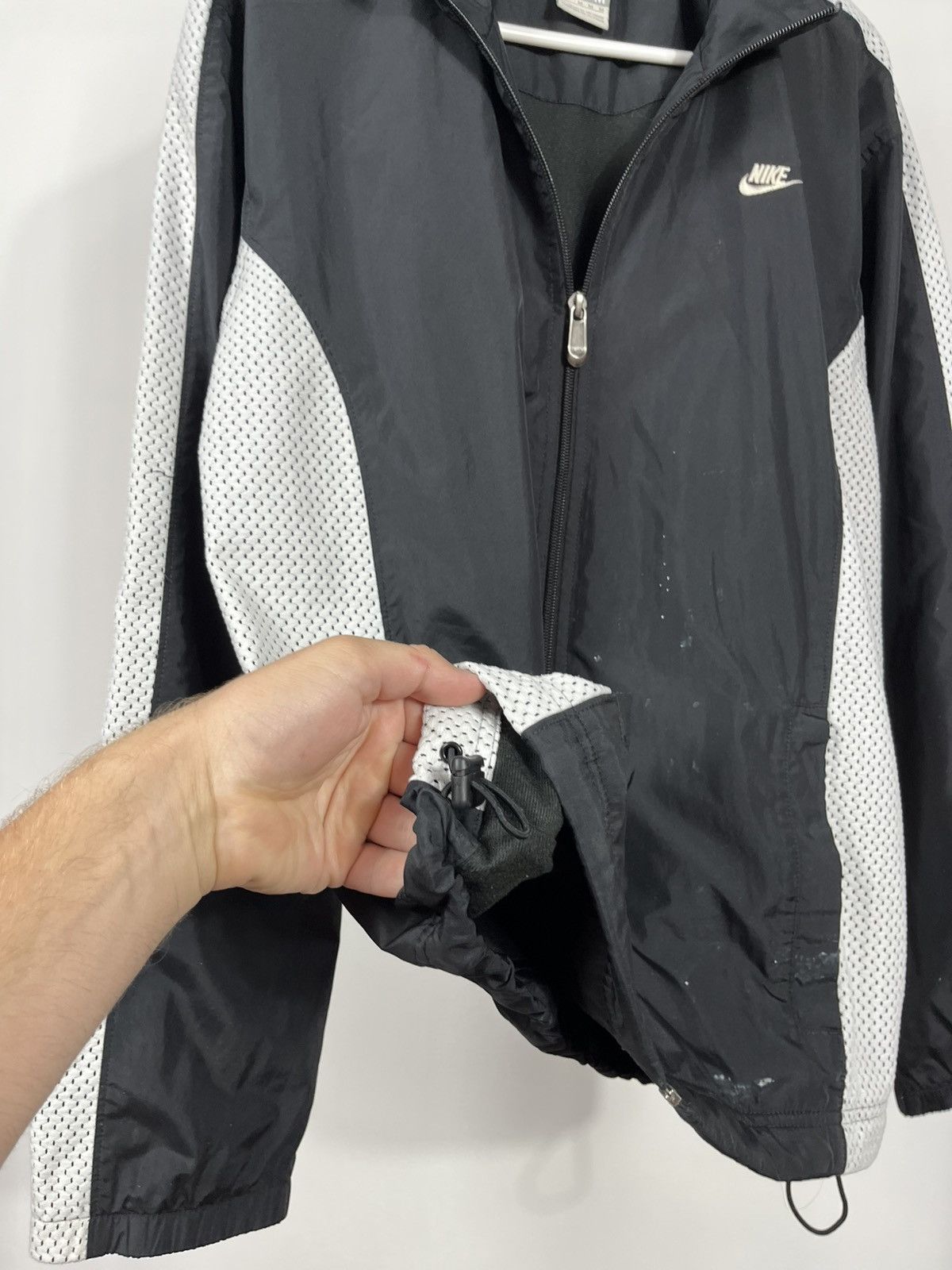 Nike × Vintage Nike Distressed Black Windbreaker Jacket Size L Size US L / EU 52-54 / 3 - 10 Thumbnail