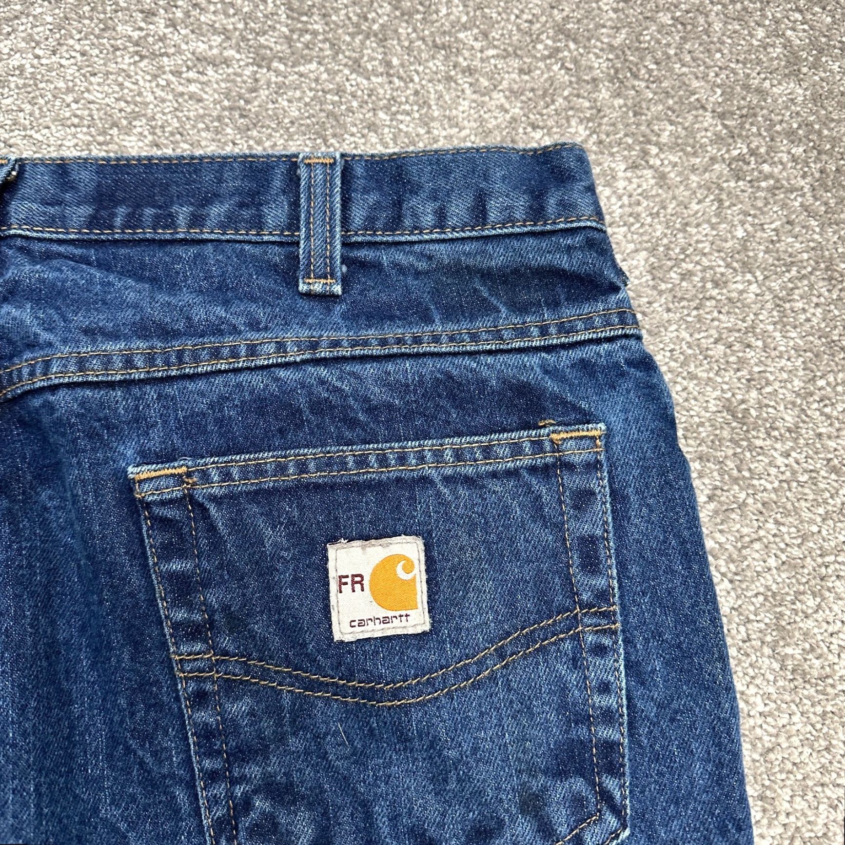 Carhartt Carhartt Jeans Men 38x30 Blue Dark Wash Straight Leg Fire Resistant Casual Men Size US 38 / EU 54 - 5 Thumbnail