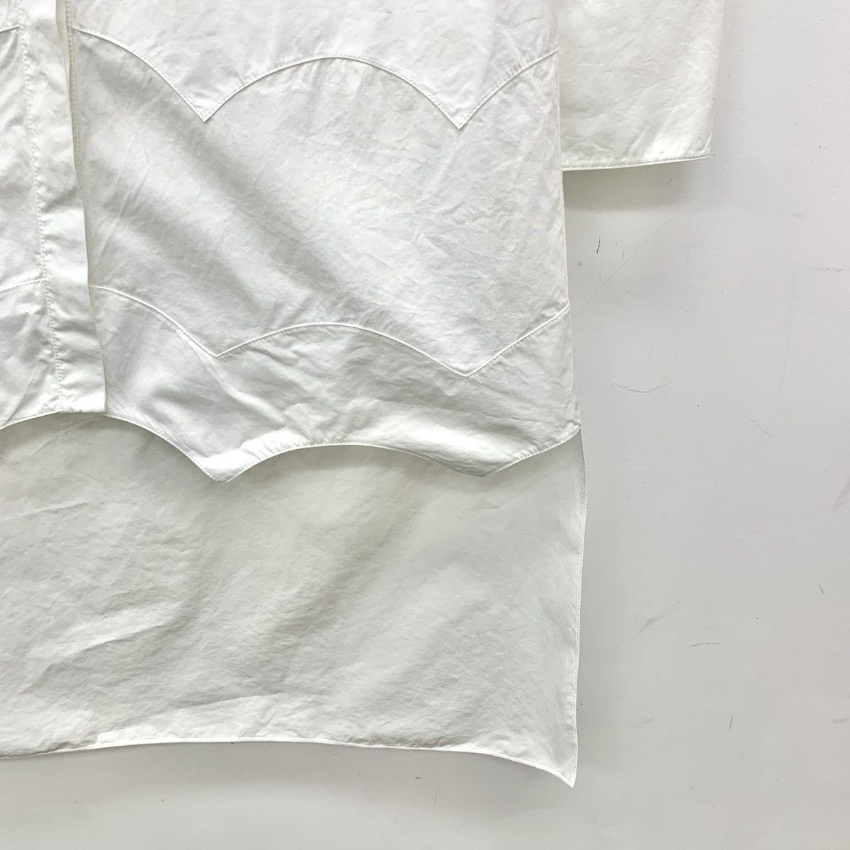Dior Dior, White Lace Detail Cotton Long Sleeve Shirt Dress K26WX Size S / US 4 / IT 40 - 5 Thumbnail