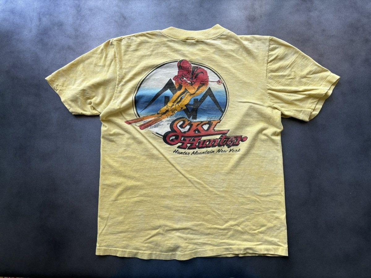 Russell Athletic × Vintage 1970s Vintage Tee Stedman USA Fade Cropped Single Stitch Ski Size US S / EU 44-46 / 1 - 7 Thumbnail