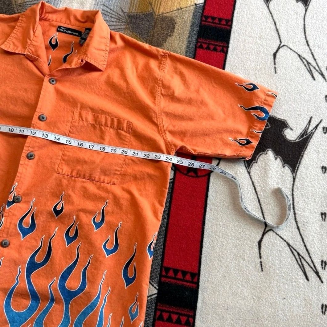 Vintage VINTAGE No Boundaries Shirt Size Large Y2K Grunge Skater Flames Orange Size US L / EU 52-54 / 3 - 7 Thumbnail
