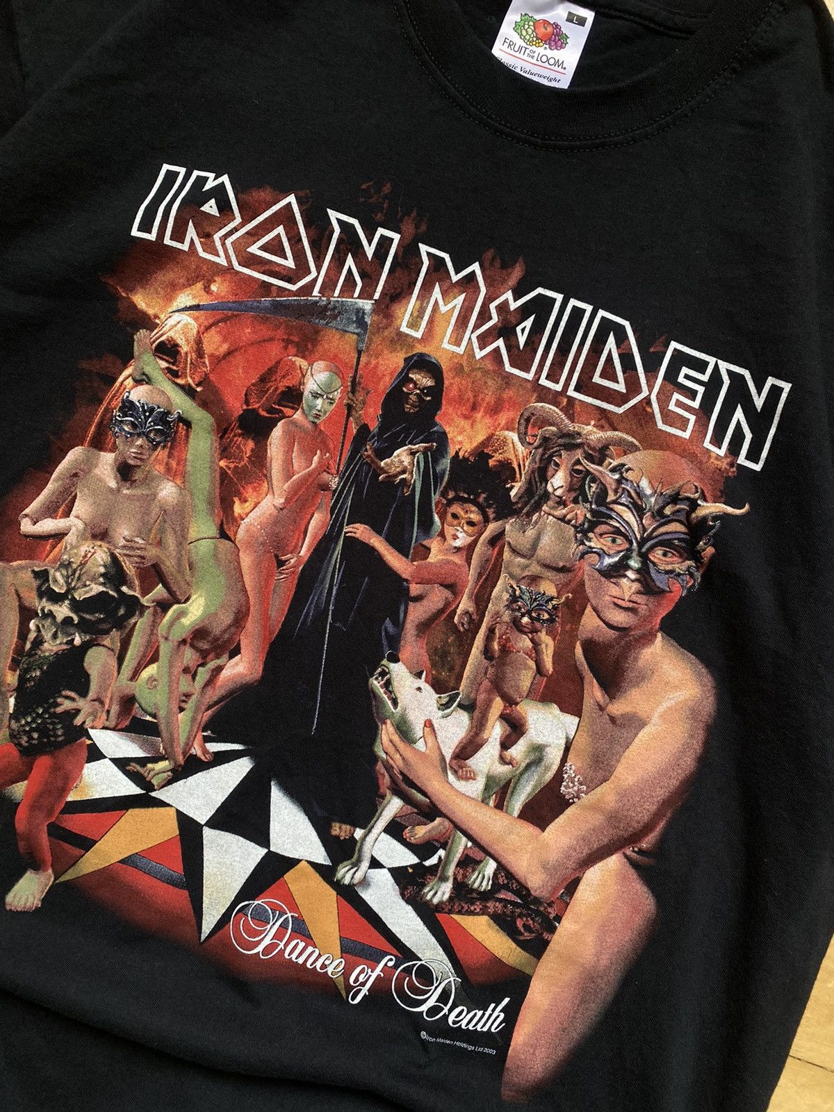 Band Tees × Vintage Vintage 2003 Iron Maiden Dance of Death Black Rock T-shirt Size US XL / EU 56 / 4 - 4 Thumbnail