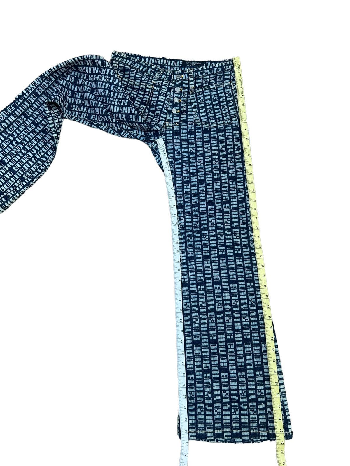 Vintage Vintage Ozone Community Japan All Printed Denim Flare Pant Size US 29 - 5 Thumbnail