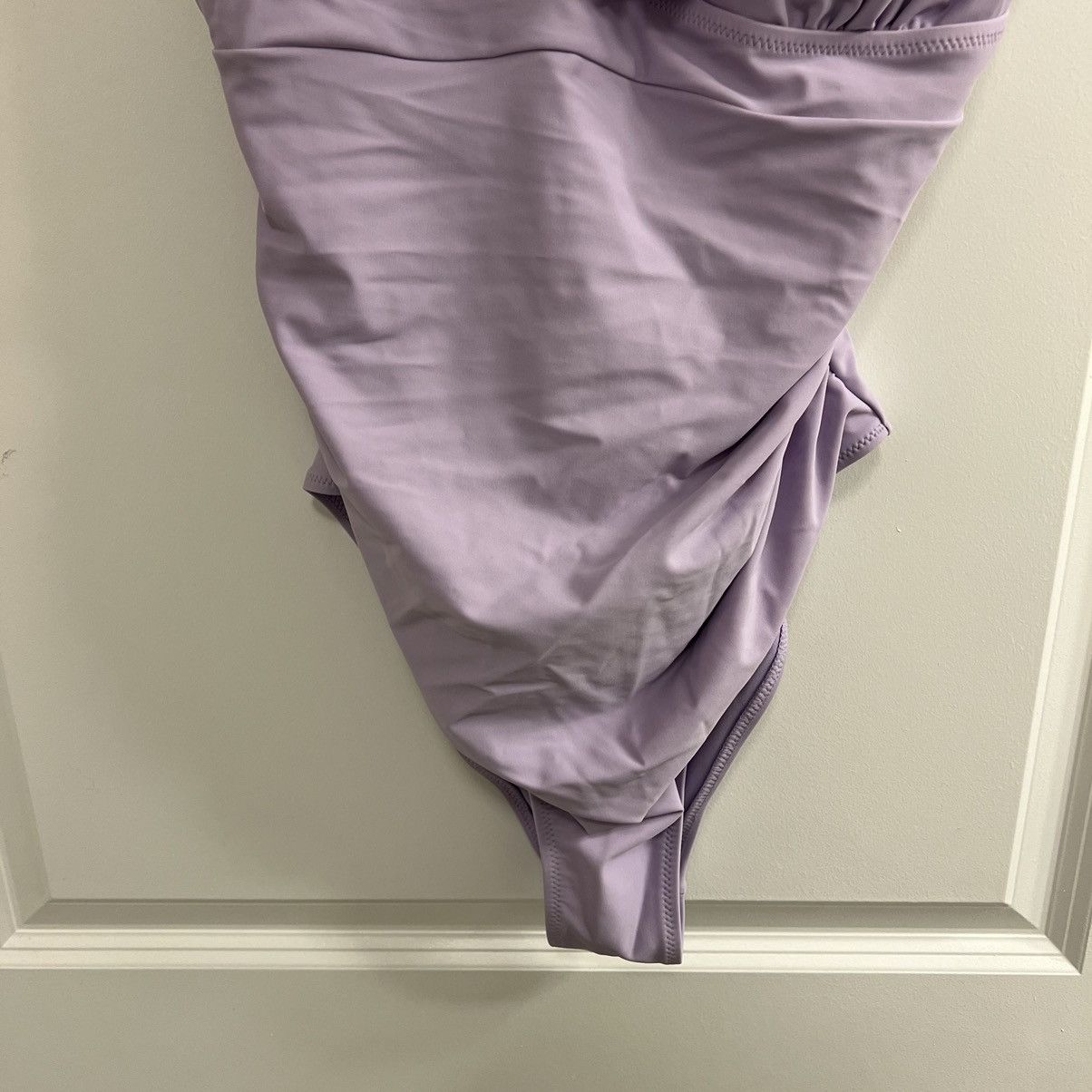 Other Unbranded Ruffle Plunge One-Piece Swimsuit Lavender Purple Size ONE SIZE - 3 Thumbnail