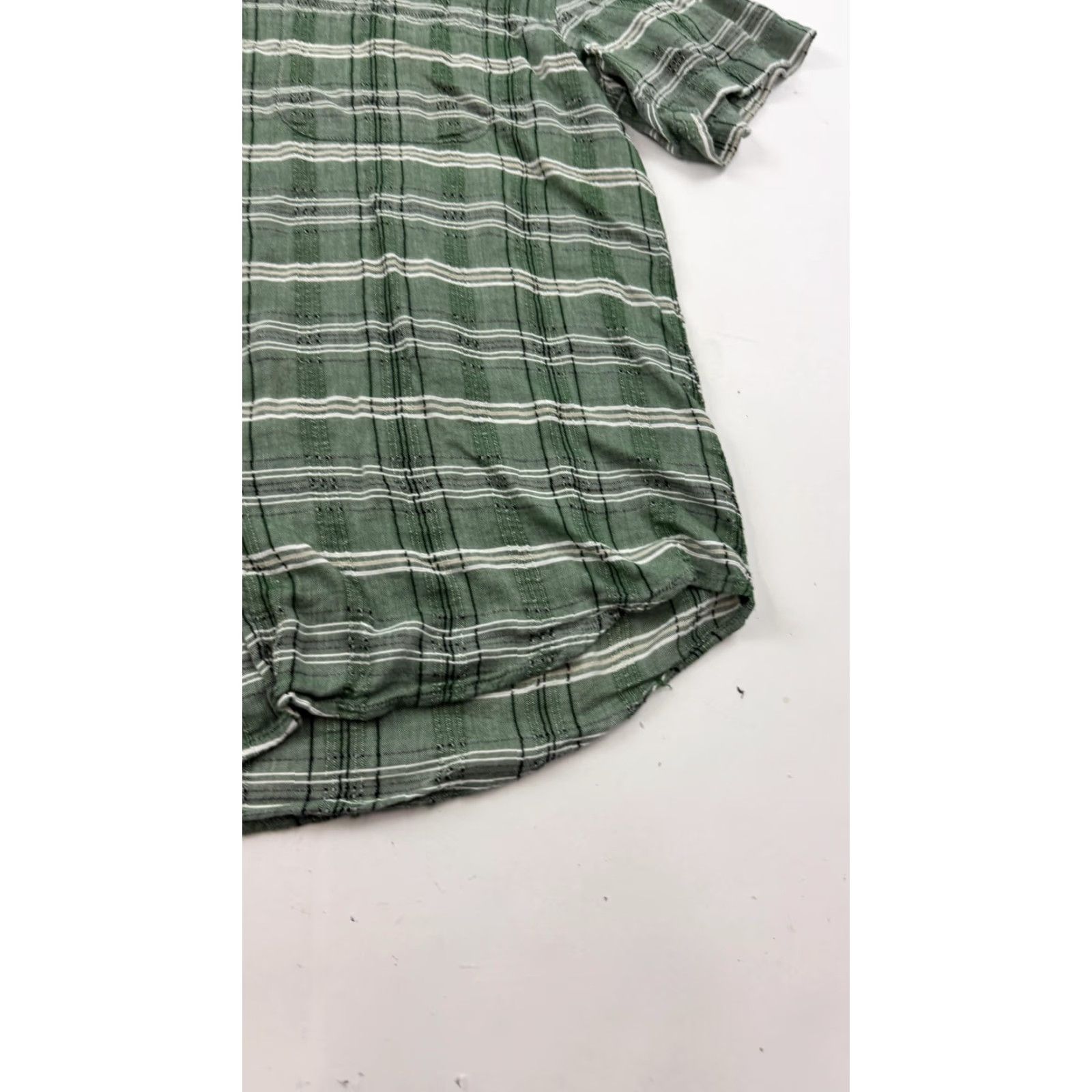 Scully Scully Shirt Mens Extra Large Green Plaid Short Sleeve Button Up Western Casual Size US XL / EU 56 / 4 - 3 Thumbnail