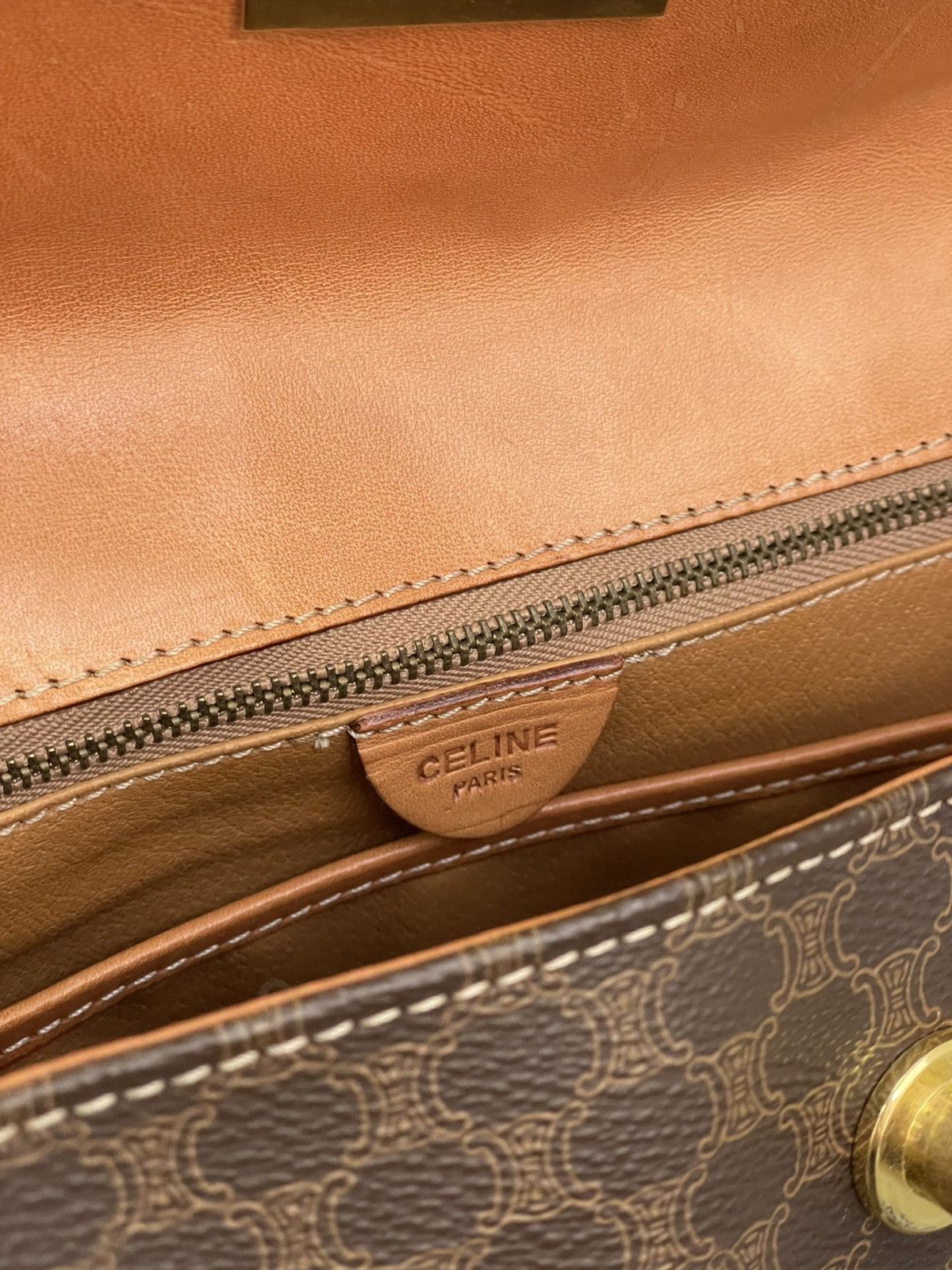 Celine Celine brown handle bag vintage luxury monogram Size ONE SIZE - 13 Thumbnail