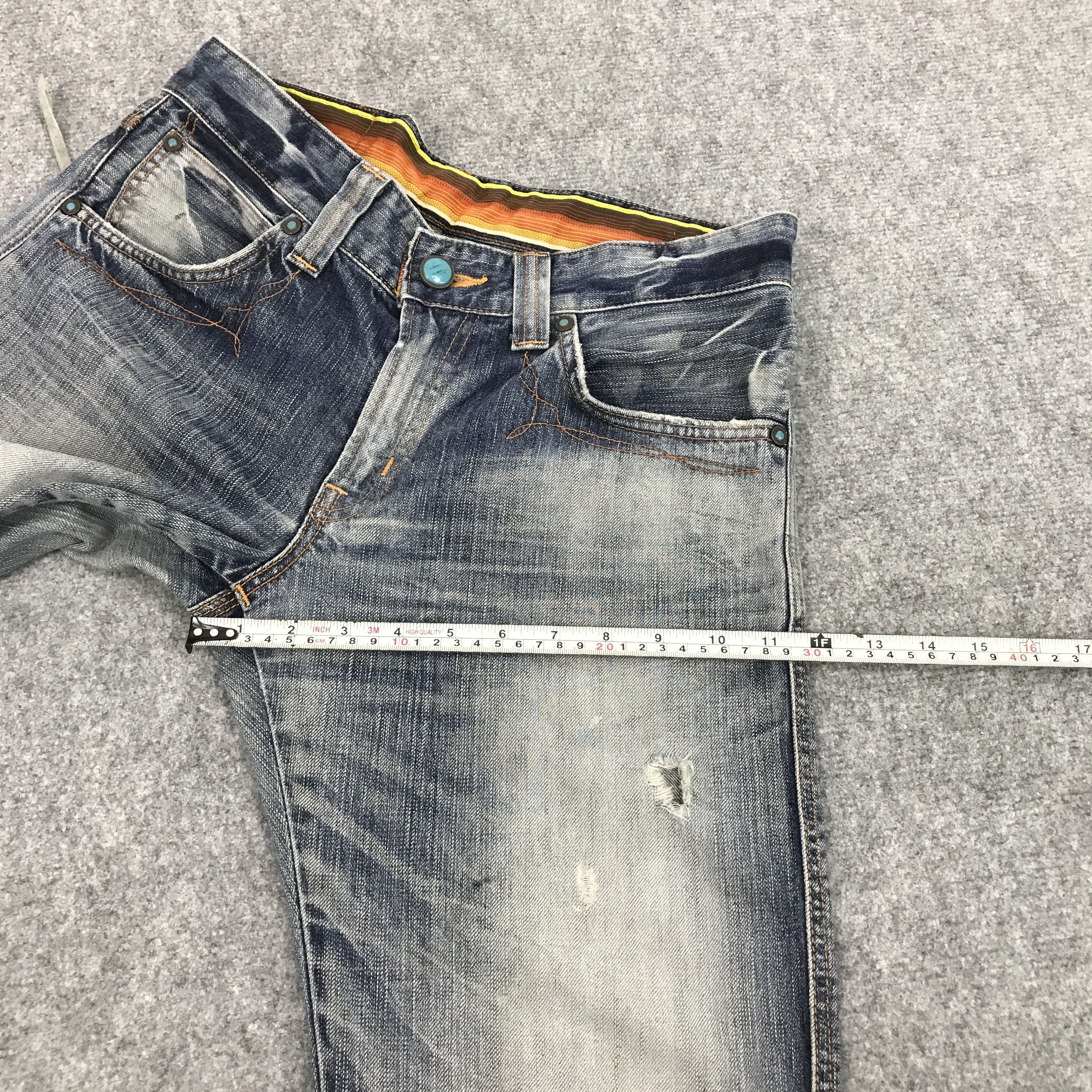 Edwin BOOTCUT DENIM EDWIN JAPAN DISTRESSED JEANS FADED PANTS Size US 30 / EU 46 - 11 Thumbnail