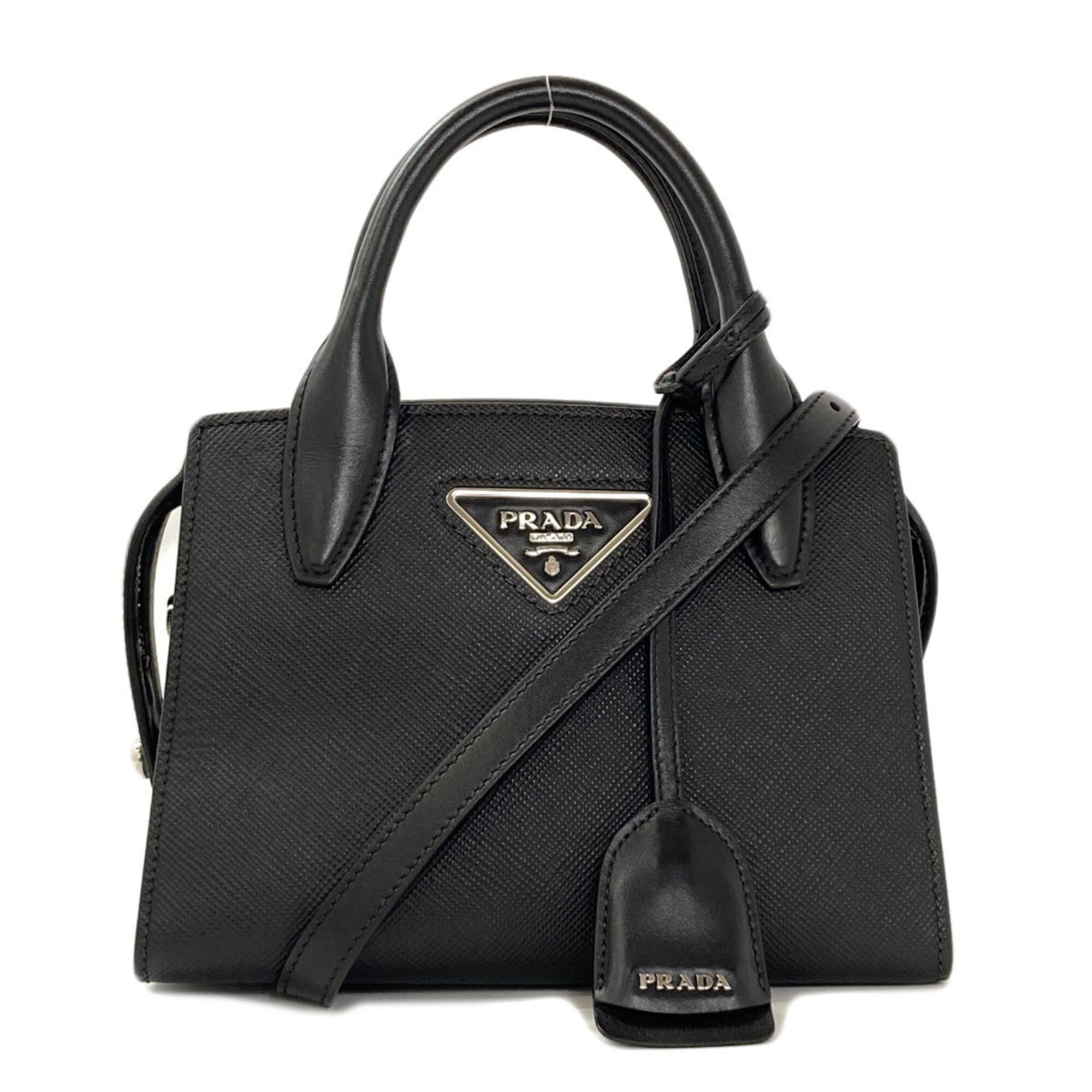 Prada Prada 1BA269 Triangle 2-Way Handbag, Saffiano Leather, Women's Size ONE SIZE - 1 Thumbnail