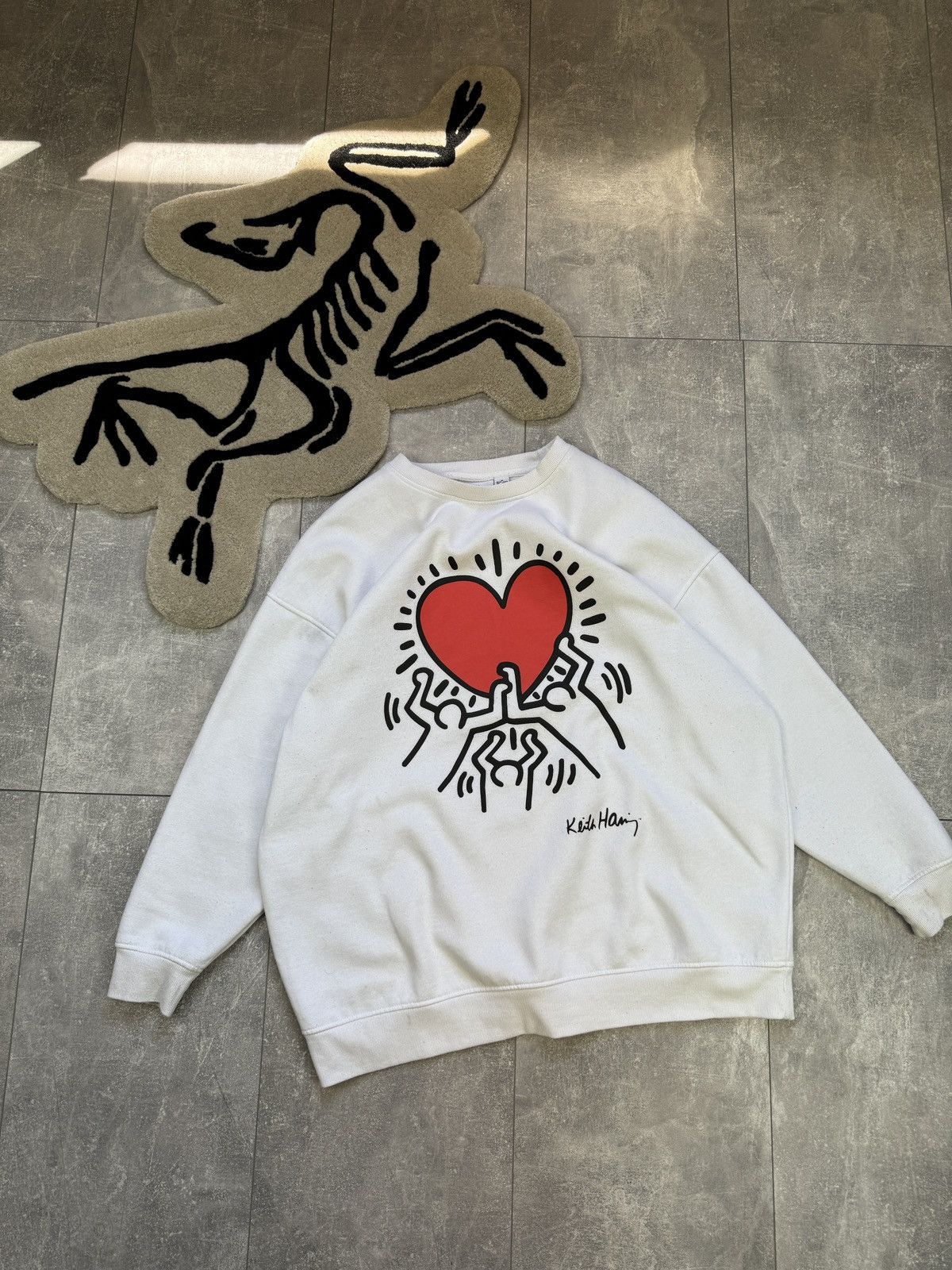 Japanese Brand × Keith Haring Vintage Keith Haring Sweatshirt big logo streetwear y2k Size US M / EU 48-50 / 2 - 1 Thumbnail