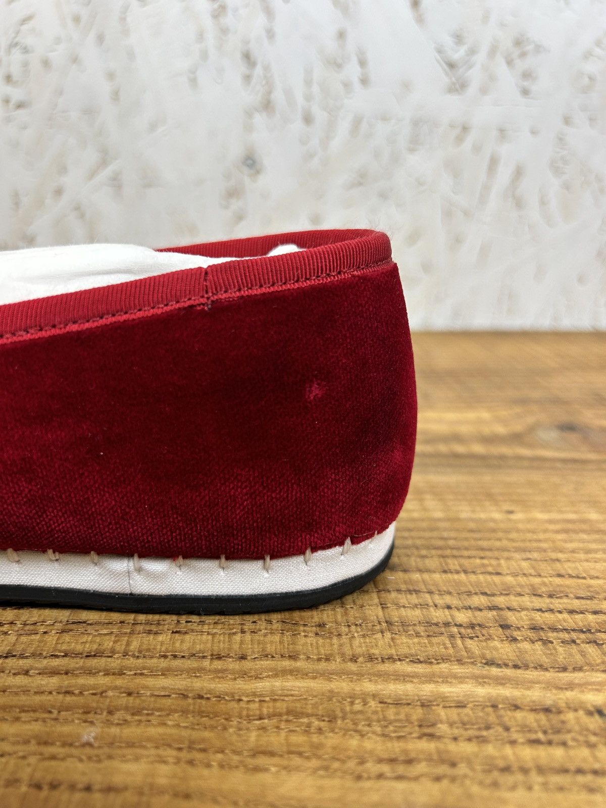 Gucci Gucci Velvet Loafers Low Top Shoes Sneakers Red 8.5 US Size US 8.5 / EU 41-42 - 7 Thumbnail