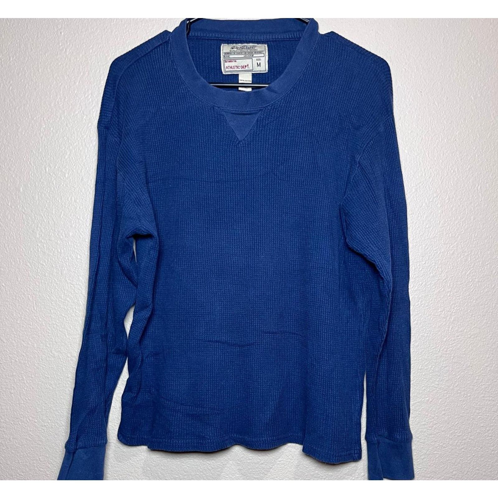 Other 🏈 Vintage “Athletic Dept.” Thermal Shirt – Blue Size M Size US M / EU 48-50 / 2 - 1 Thumbnail