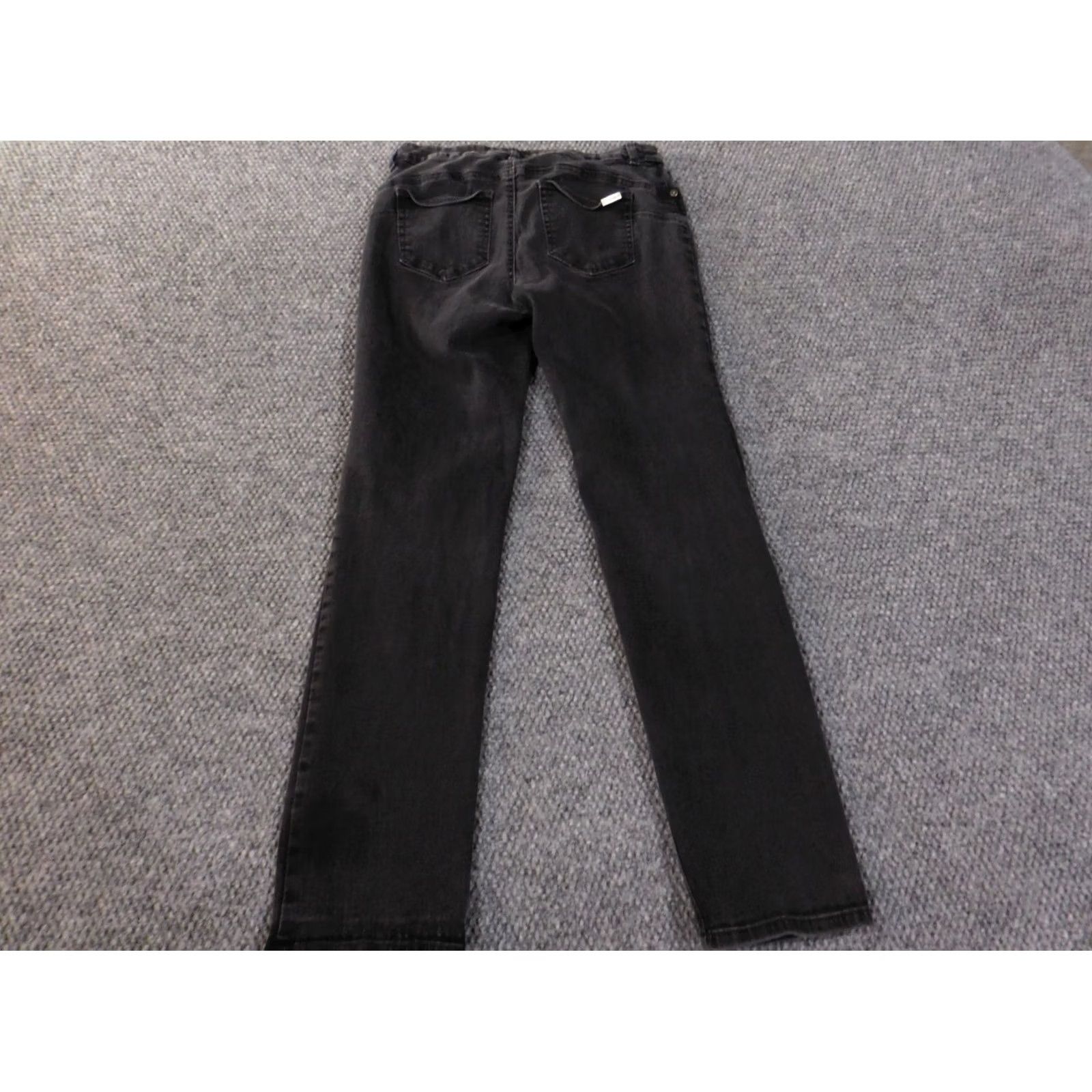 Vintage Chico's Jeans Black Denim Straight Slimming 0.5 Women Regular 26 in Inseam 29 in Zip - Slim Rise Size 25" / US 0 / IT 36 - 4 Thumbnail