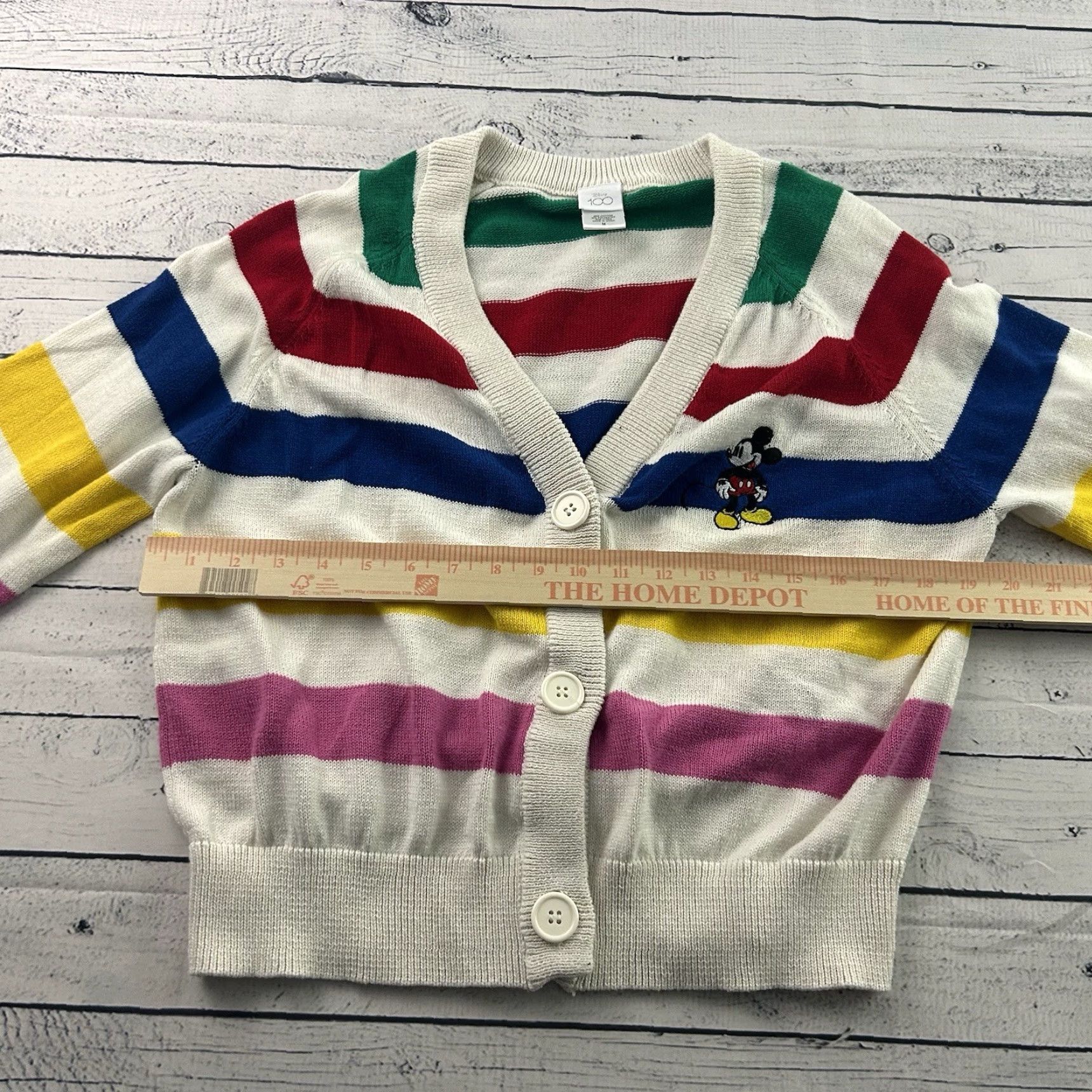 Disney Disney Mickey Mouse Cardigan Sweater Women's M Rainbow Multicolor - 100 Character Size M / US 6-8 / IT 42-44 - 5 Thumbnail