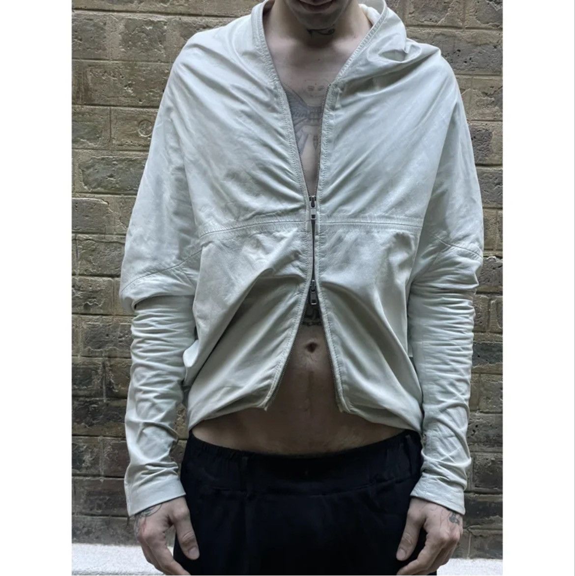 Maison Margiela FW 2005 White Leather Jacket by Martin Margiela Size S / US 4 / IT 40 - 4 Thumbnail