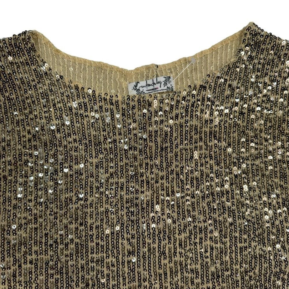 Free People Free People Gold Rush Long Sleeve Sequins Top Size XS Size XS / US 0-2 / IT 36-38 - 9 Thumbnail