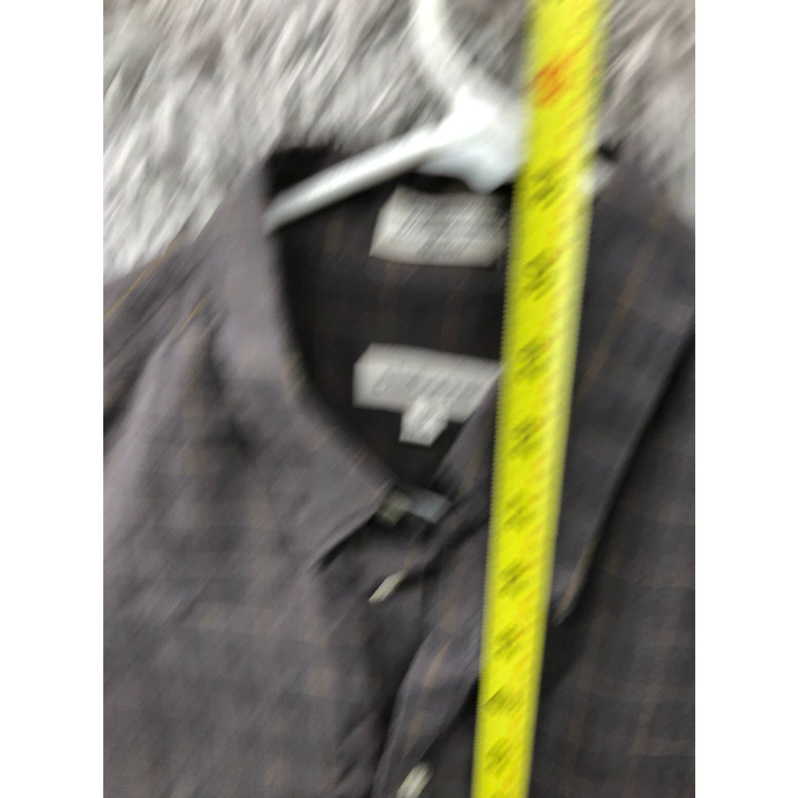 Liz Claiborne Claiborne Shirt 16 34-35 Mens Gray Plaid Long Sleeve Button-Down Collar Shirt Size US L / EU 52-54 / 3 - 5 Thumbnail