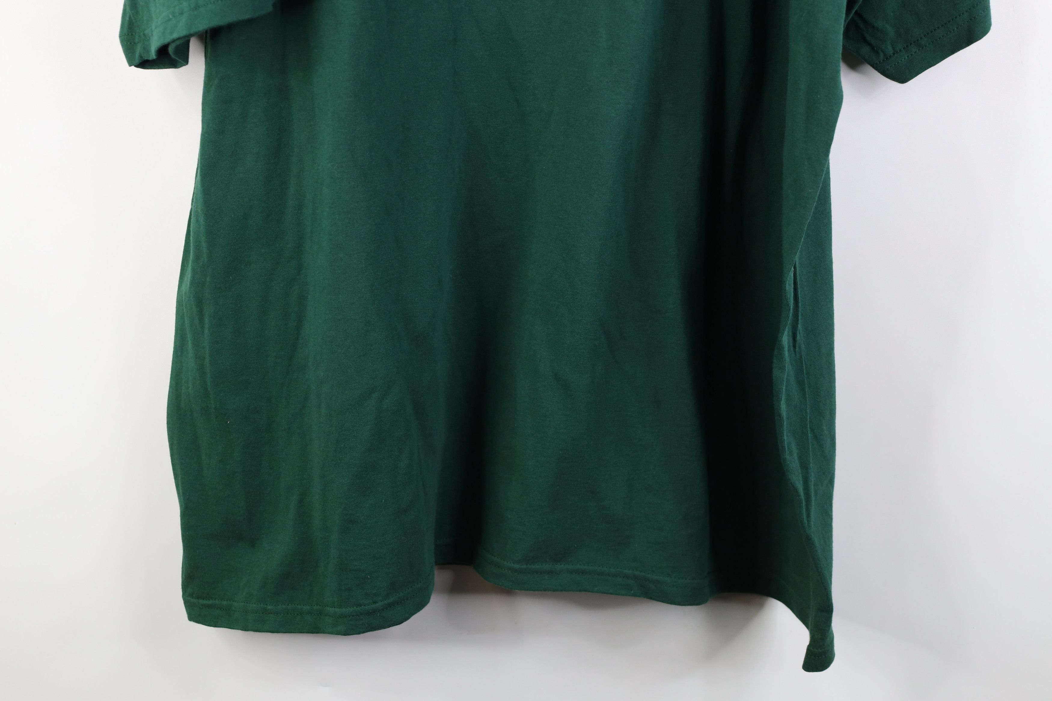 Vintage Vintage 90s Y2K Streetwear Cotton T-Shirt Hunter Green Size US XXL / EU 58 / 5 - 11 Thumbnail