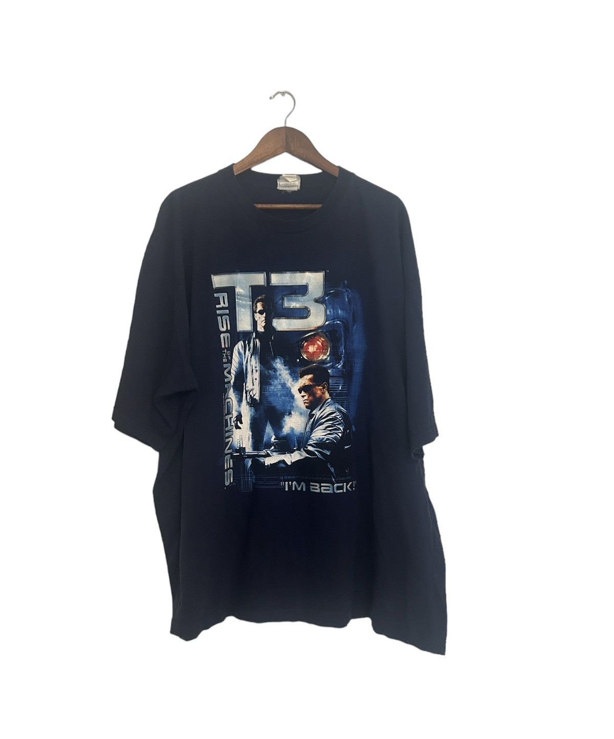 Image of Vintage 5Xl Terminator 3 Tee Nvy in Navy, Men's (Size 2XL)