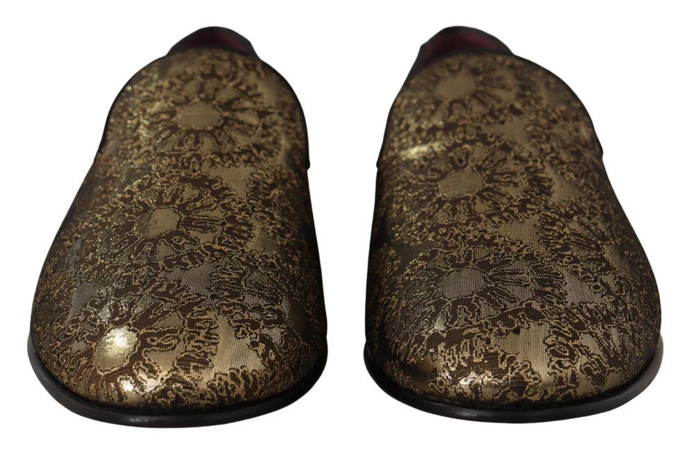 Dolce & Gabbana o1y0125 Embroidered Loafers in Gold Size US 6 / EU 39 - 5 Thumbnail