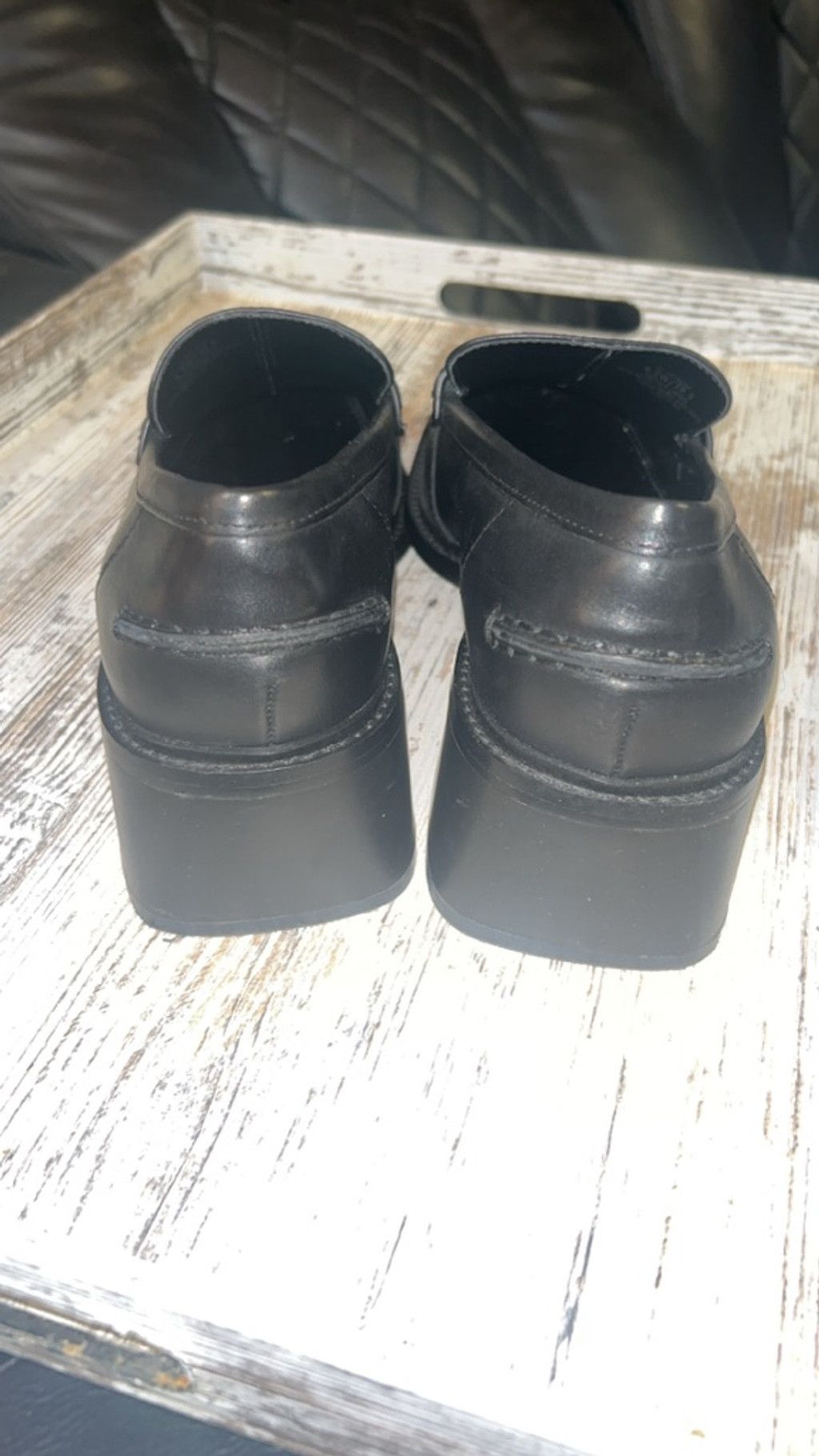 Vince Camuto Women's Vince Camuto Black Penny Loafers Size 8.5 Size US 8.5 / IT 38.5 - 3 Thumbnail