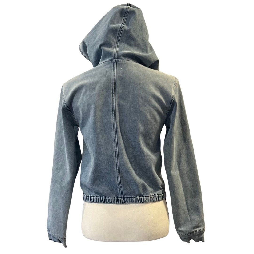 Frame Frame Women's Denim Cropped Hoodie Size S Size S / US 4 / IT 40 - 2 Thumbnail
