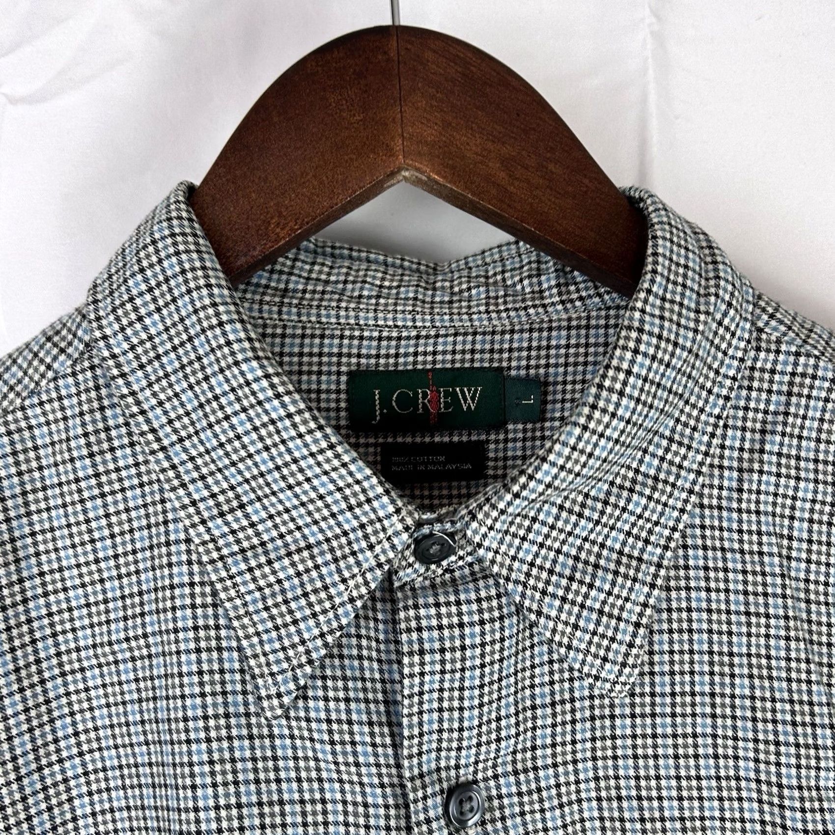J.Crew VINTAGE J.CREW Shirt Men Large Blue Black Plaid Oarsman Button Up Preppy Size US L / EU 52-54 / 3 - 4 Thumbnail