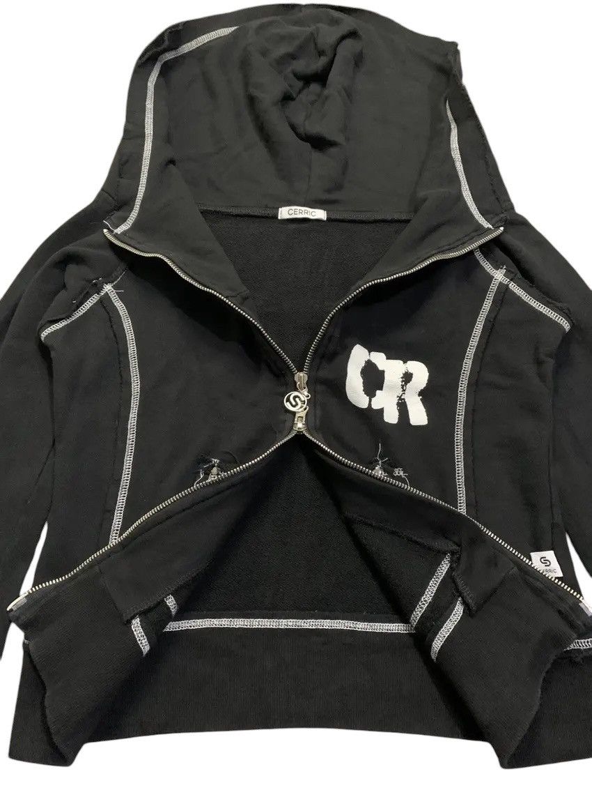 Japanese Brand Cerric Crazy Distressed Zip Up Jacket Hoodie Rock Punk Style Size M / US 6-8 / IT 42-44 - 12 Thumbnail