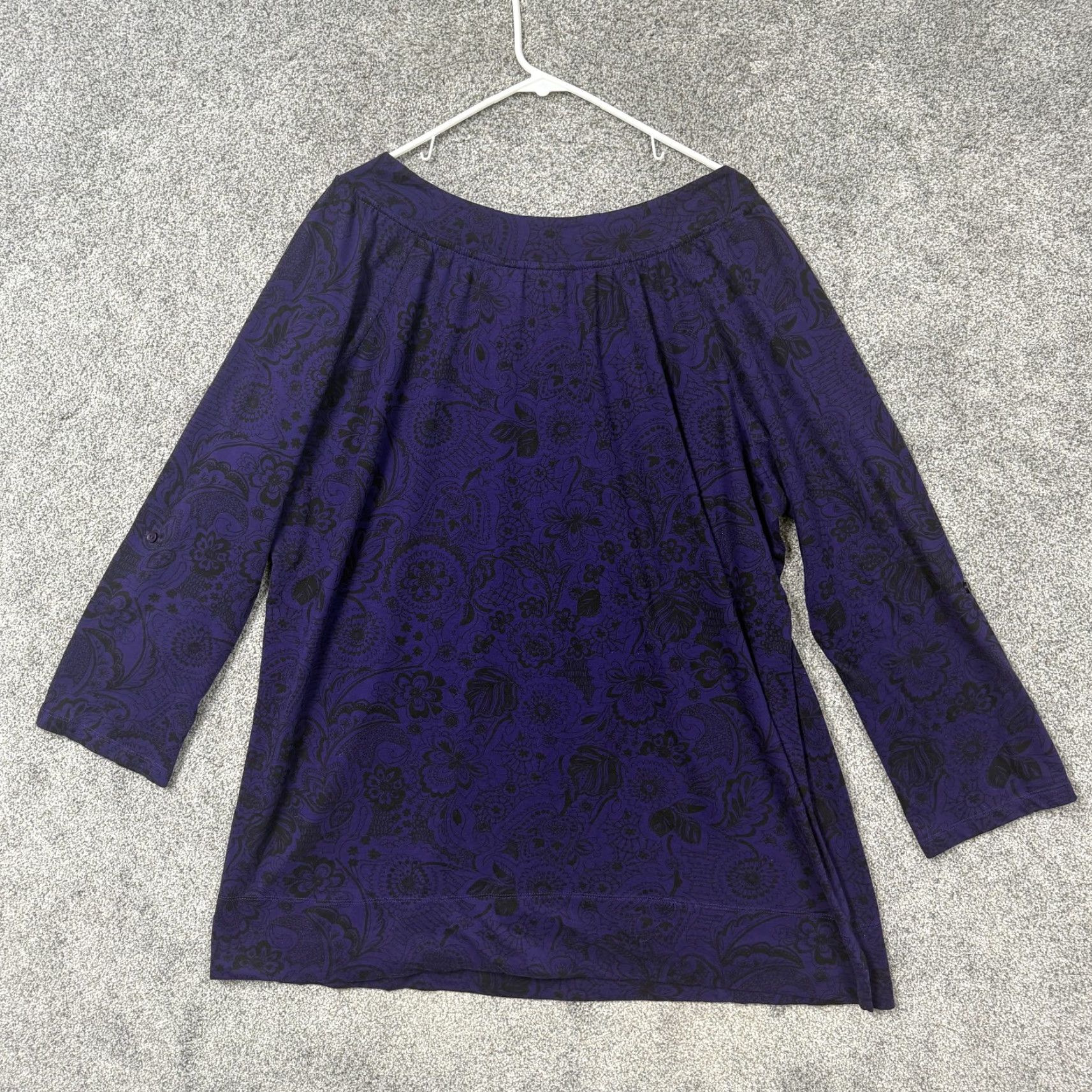 Vintage Just My Size Top 4X Plus Peasant Ornate Floral Brocade Damask Boho Whimsigoth Size XXL / US 16-18 / IT 52-54 - 7 Thumbnail