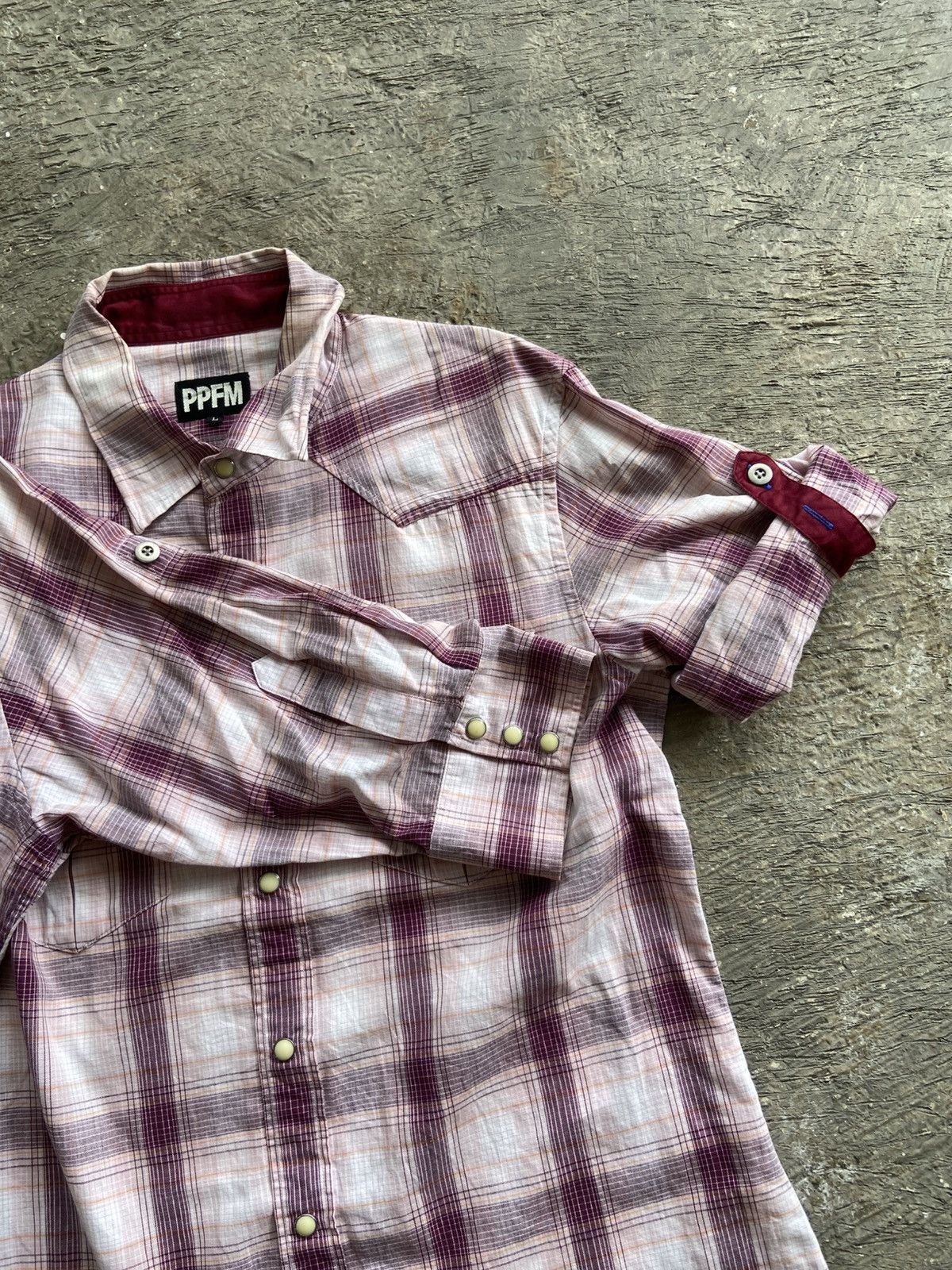 Hysteric Glamour 2000s PPFM - Western Style Plaid Snap Button Shirt Size US L / EU 52-54 / 3 - 11 Thumbnail