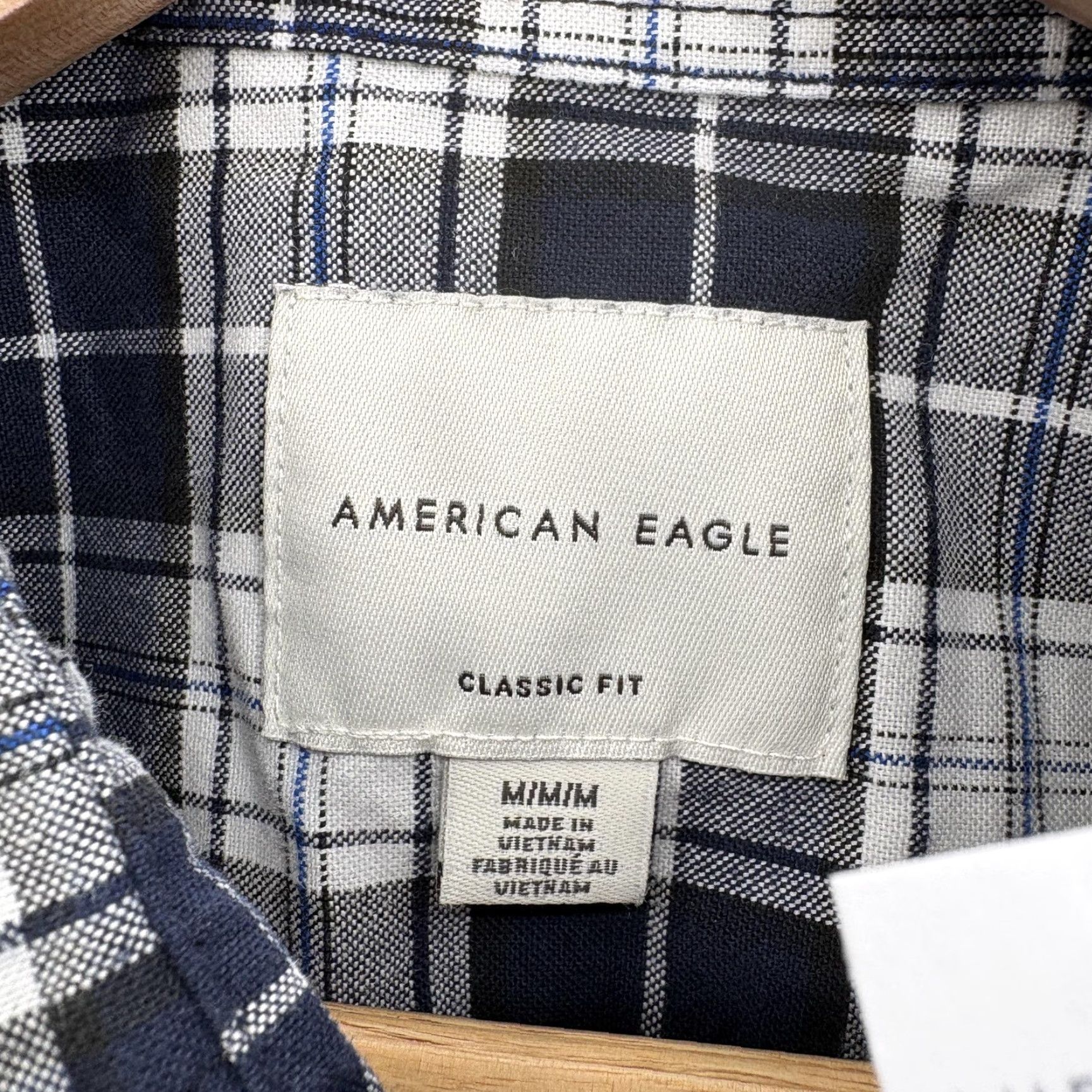 American Eagle Outfitters American Eagle Outfitters Shirt Mens Medium Plaid Blue White Classic Button-Down Casual Size US M / EU 48-50 / 2 - 4 Thumbnail