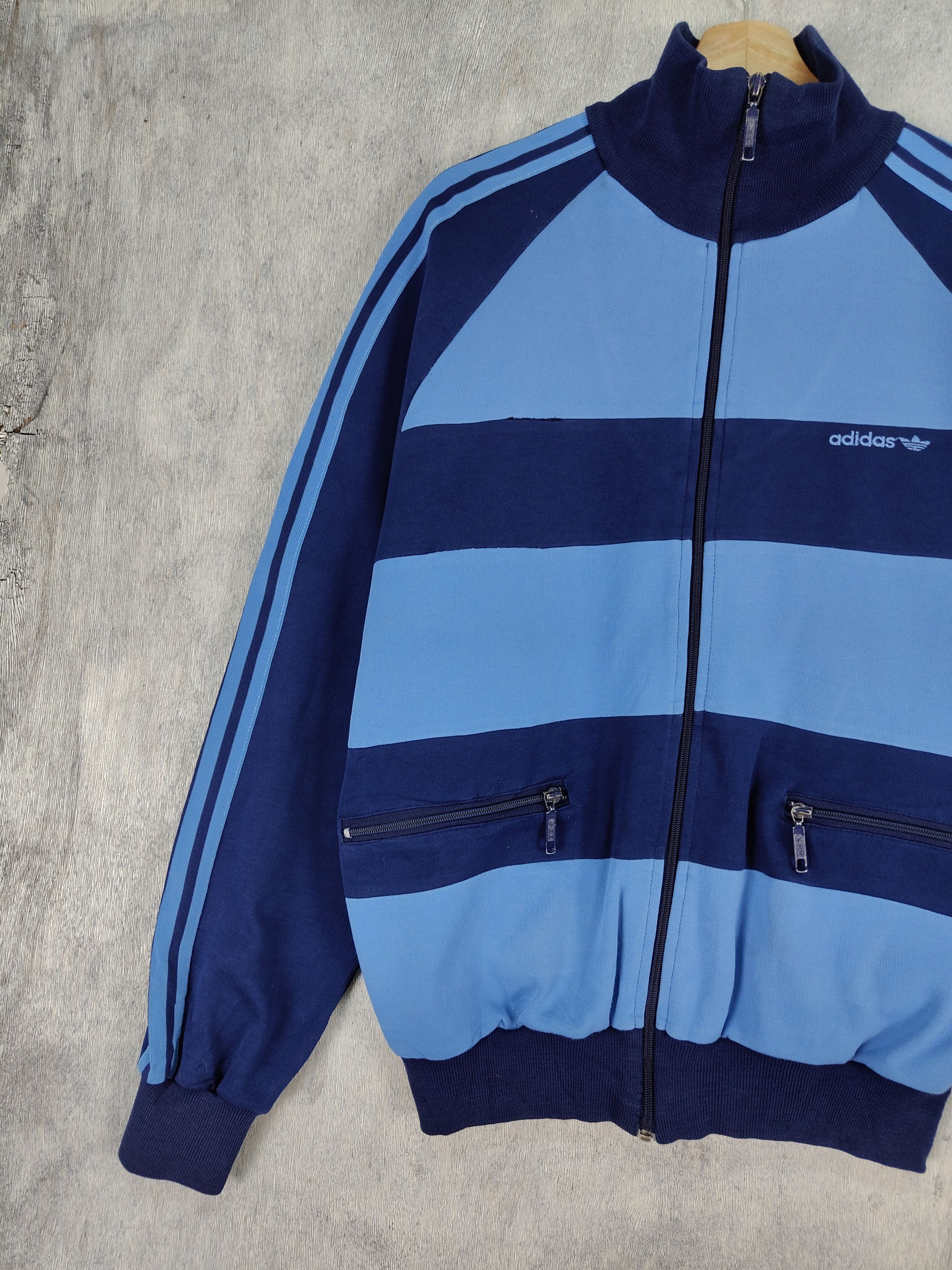 Adidas × Vintage Vintage Adidas Zipper Trainer Jacket Size US L / EU 52-54 / 3 - 2 Thumbnail