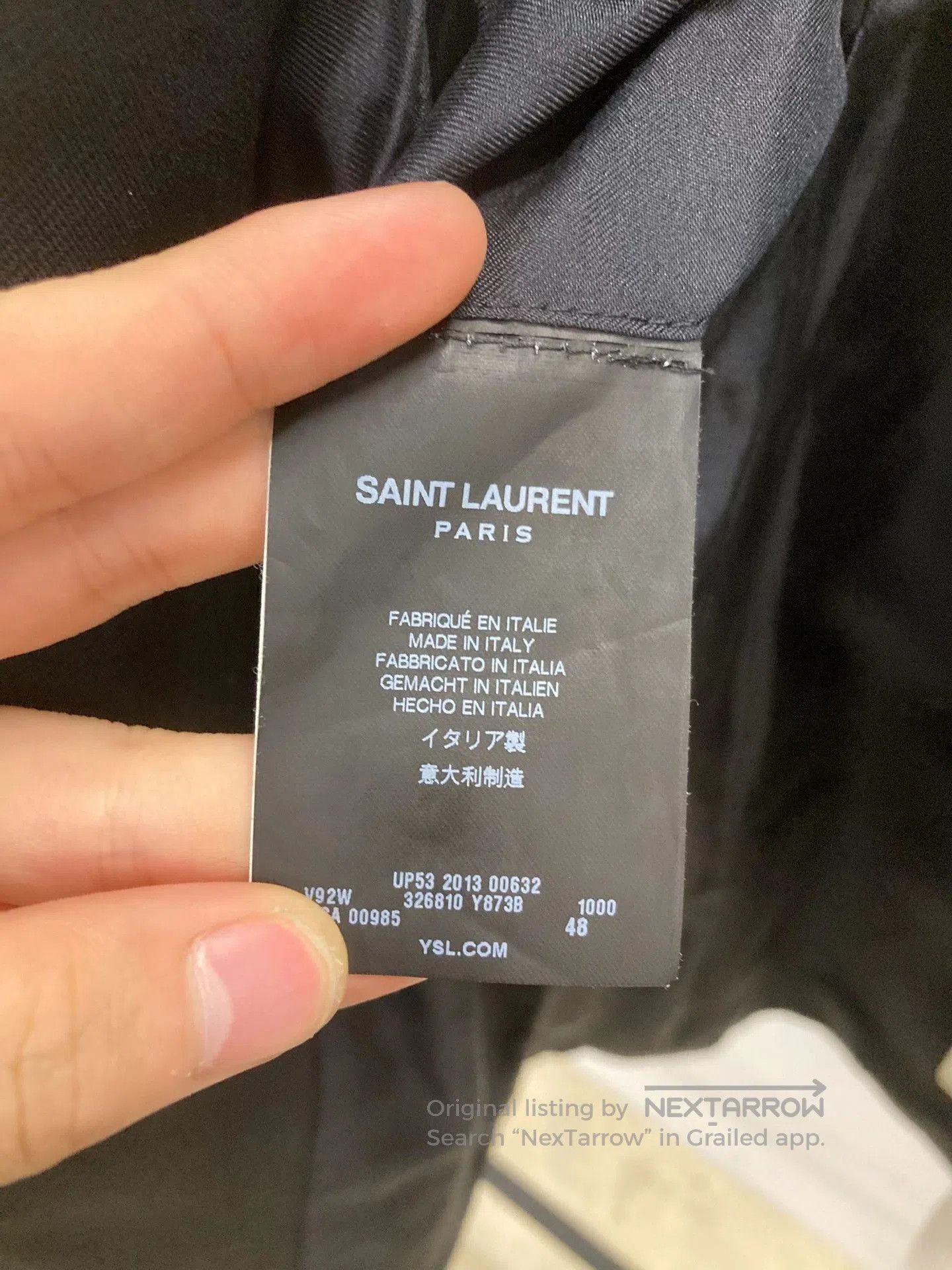 Saint Laurent Paris Saint Laurent Black Men's Blazer. Size US M / EU 48-50 / 2 - 5 Thumbnail